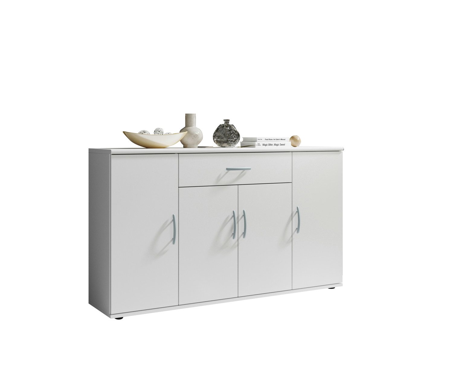 moebel-dich-auf Kommode LILLY 13 (in verschiedenen Farben, 1 Schubkasten + 4 Türen), 117 cm breit