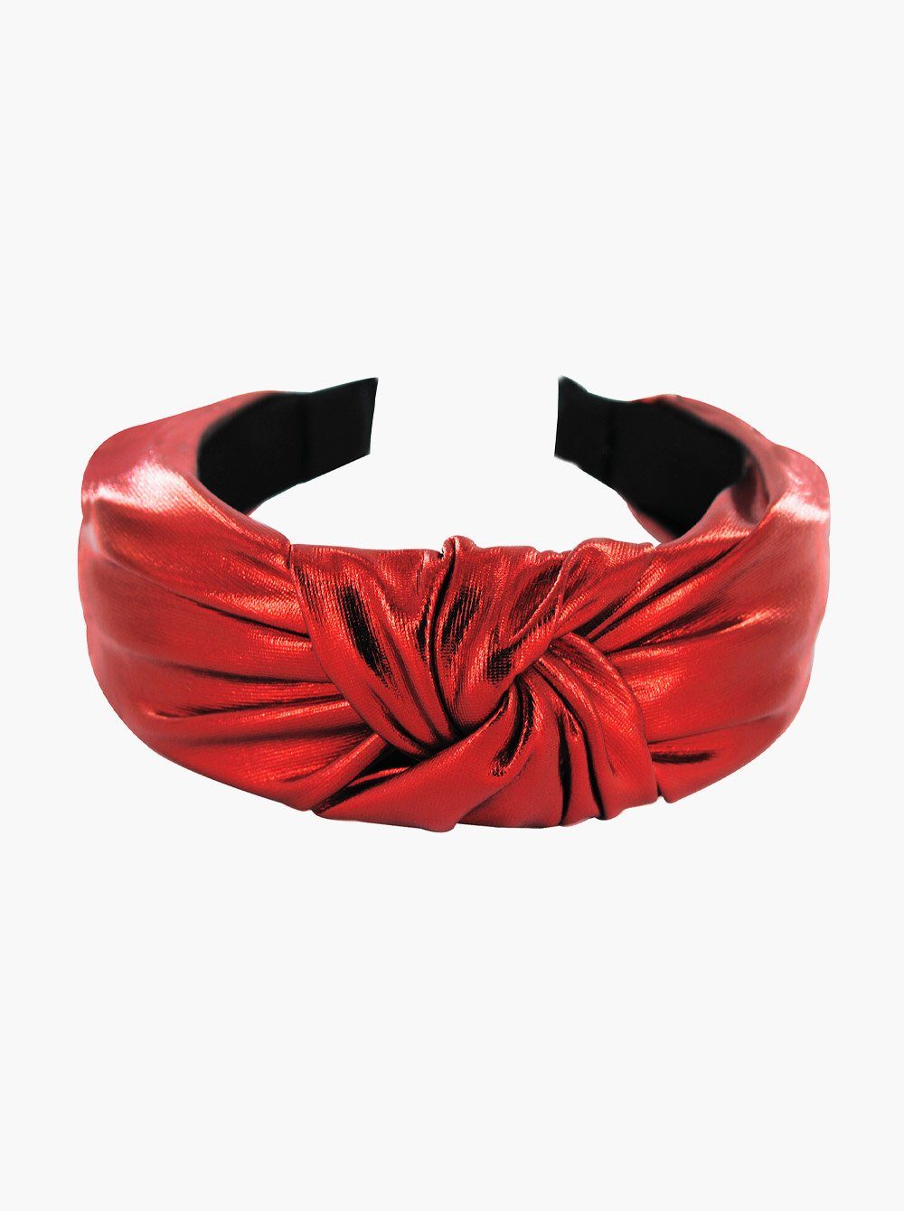 Vintage Breiter Haarreif Metallic-Optik, axy mit Rot Haarband Knoten Haarreif Damen Haareifen