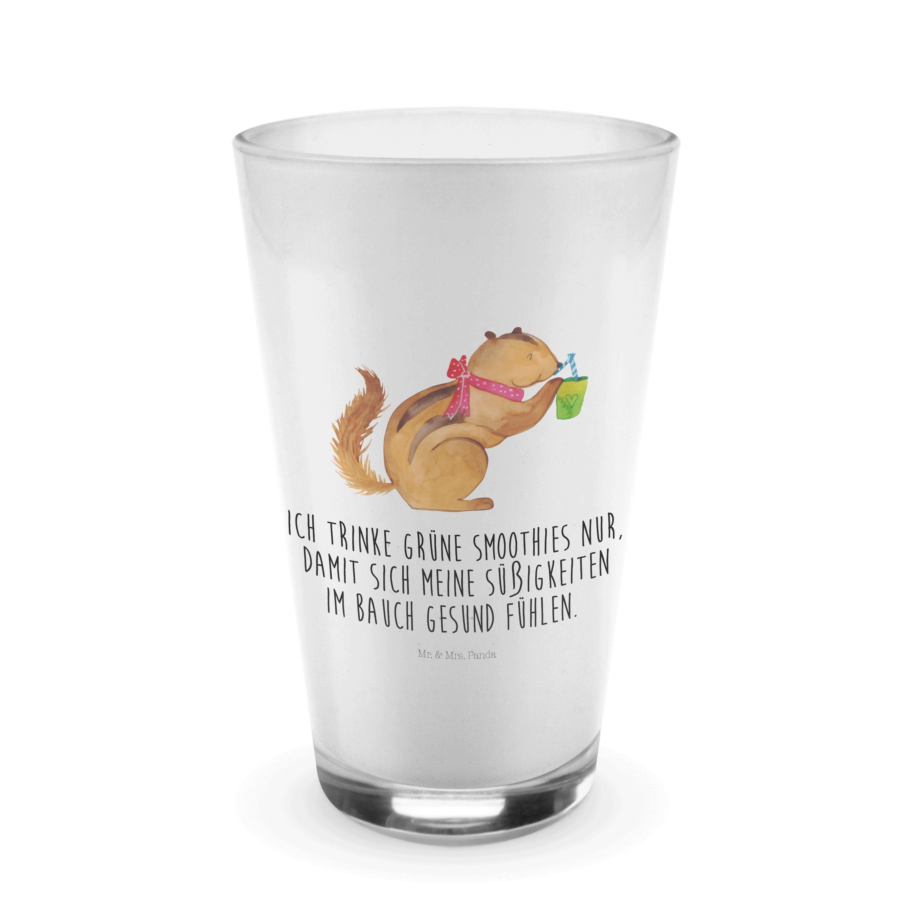 Glas Eichhörnchen Smoothie - Transparent - Geschenk, Cappuccino Glas, Gute