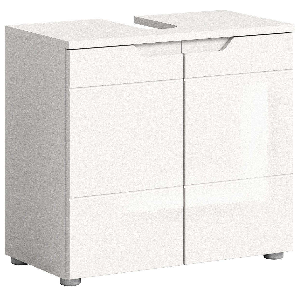 INOSIGN Waschbeckenunterschrank CAPRI, Breite 63 cm, mit Siphonausschnitt, 2 Türen & 1 Einlegeboden WBU, Unterschrank, Badschrank, Badunterschrank, Waschbeckenschrank
