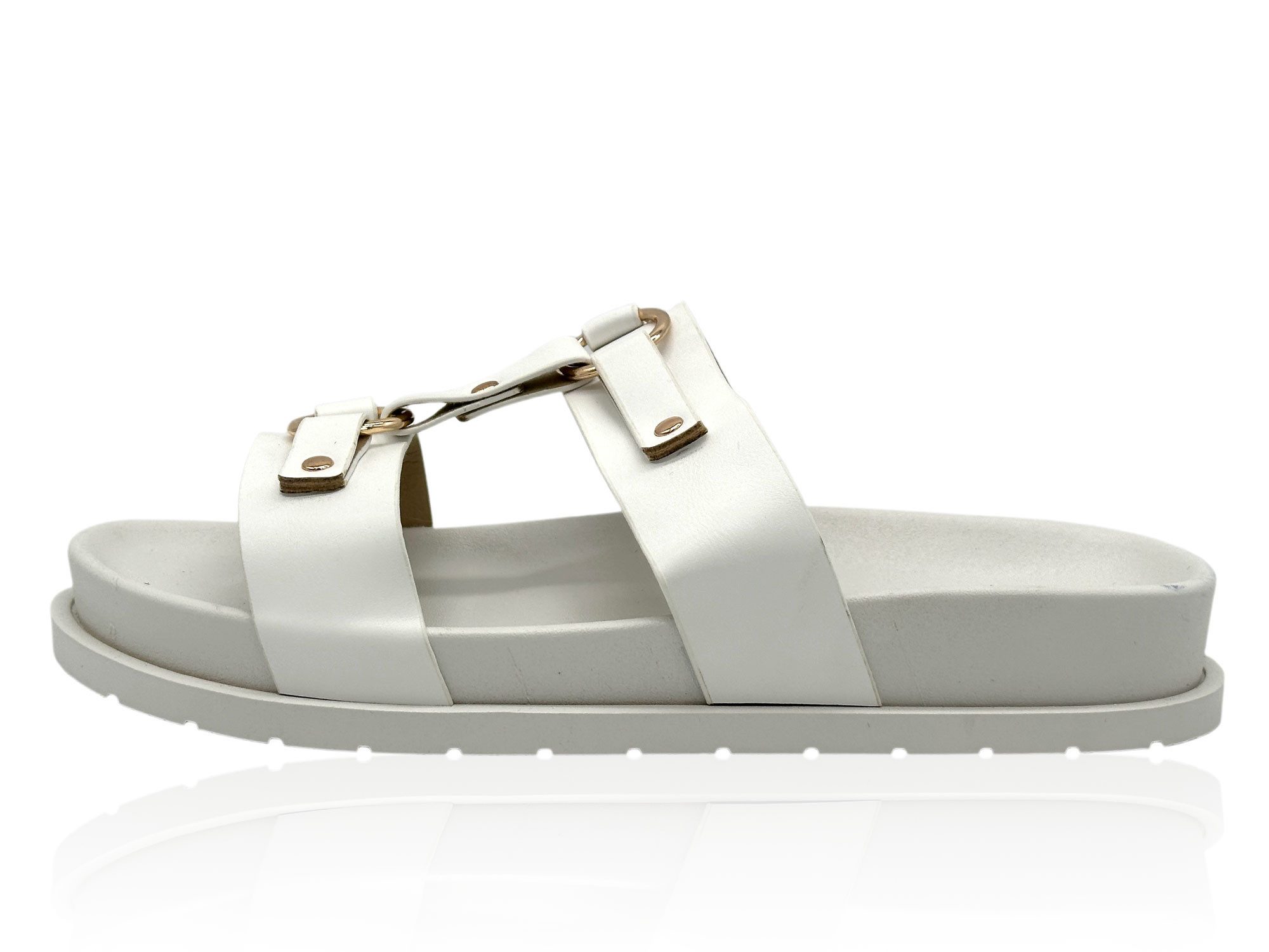 Nowaland Damen Sandalen – Leichte Pantoletten mit dekorativen Riemen Pantolette Sommerlich, leicht, bequem und stilvoll kombinierbar