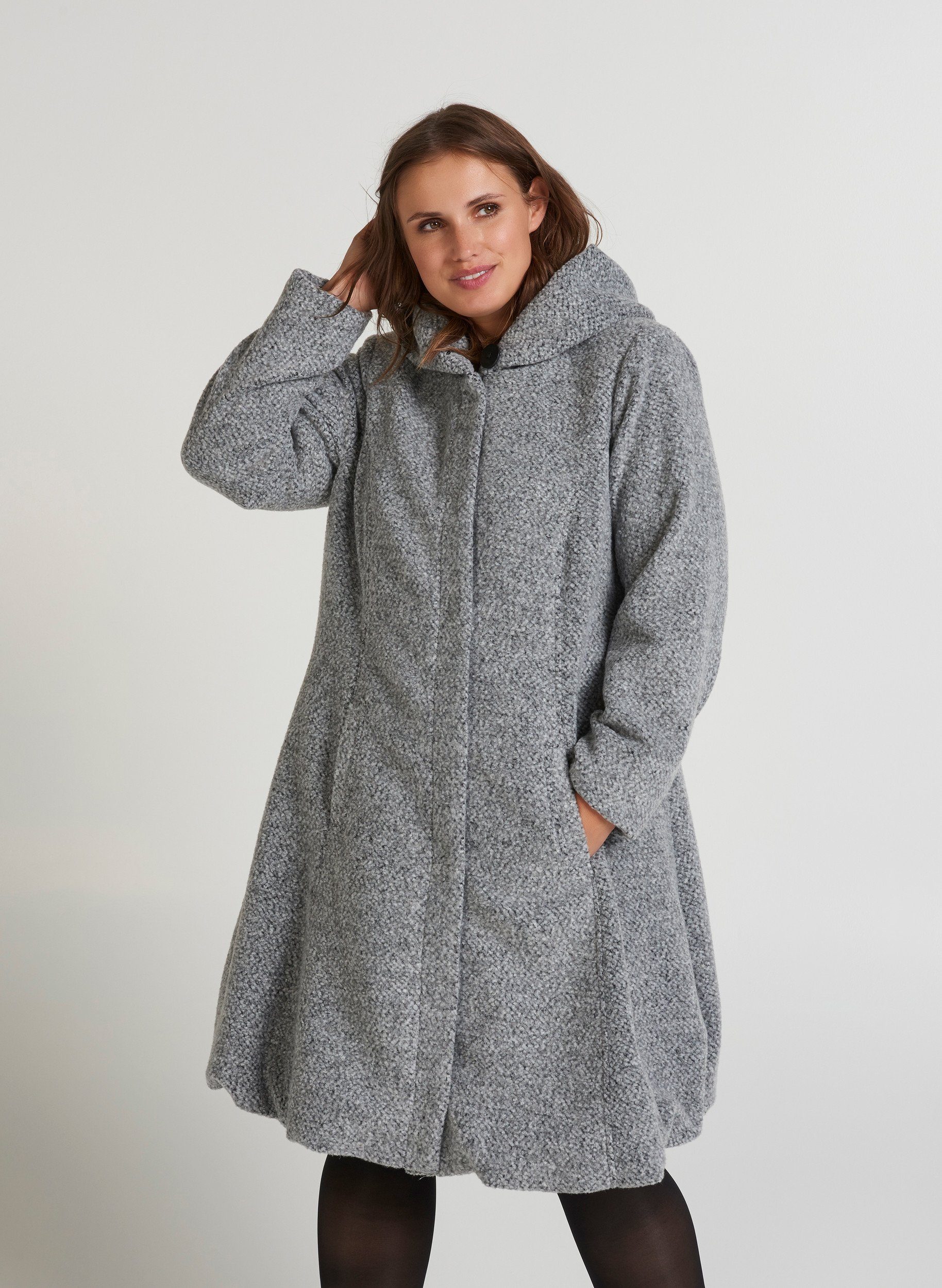 Zizzi Langjacke Damen Große Größen Mantel Jacke Kapuze Klassisch  Wintermantel online kaufen | OTTO