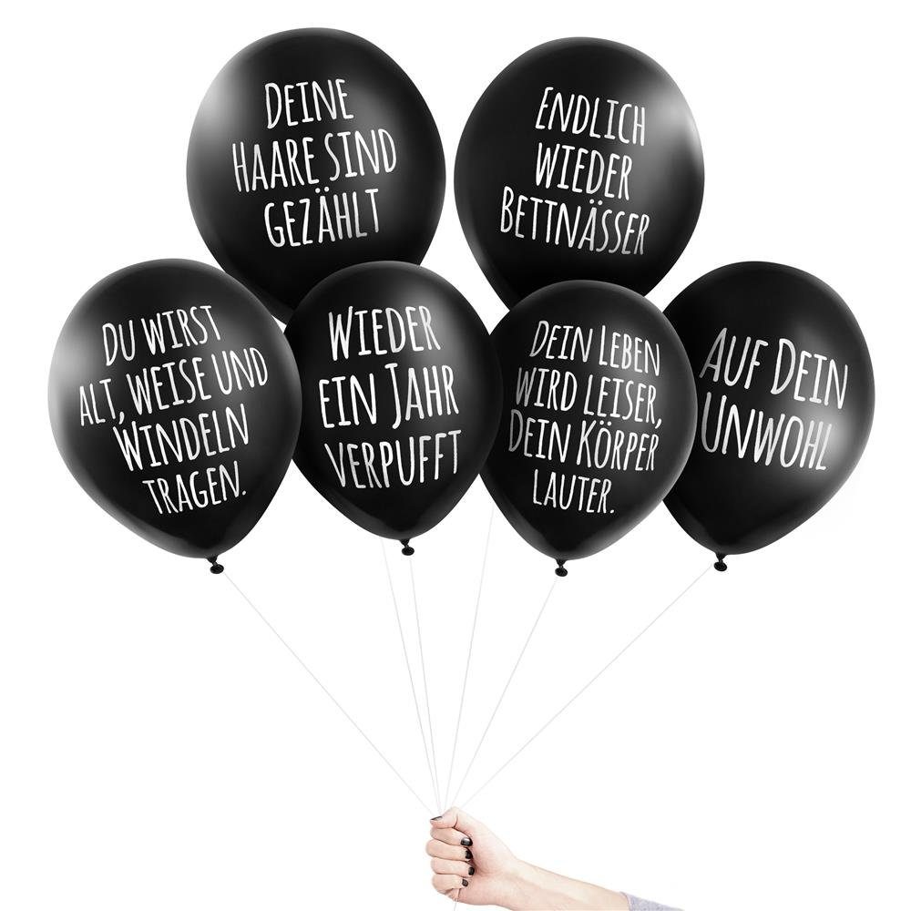 Pechkeks Luftballon AntiPartyBallons "GeburtstagsSet", 6er Set