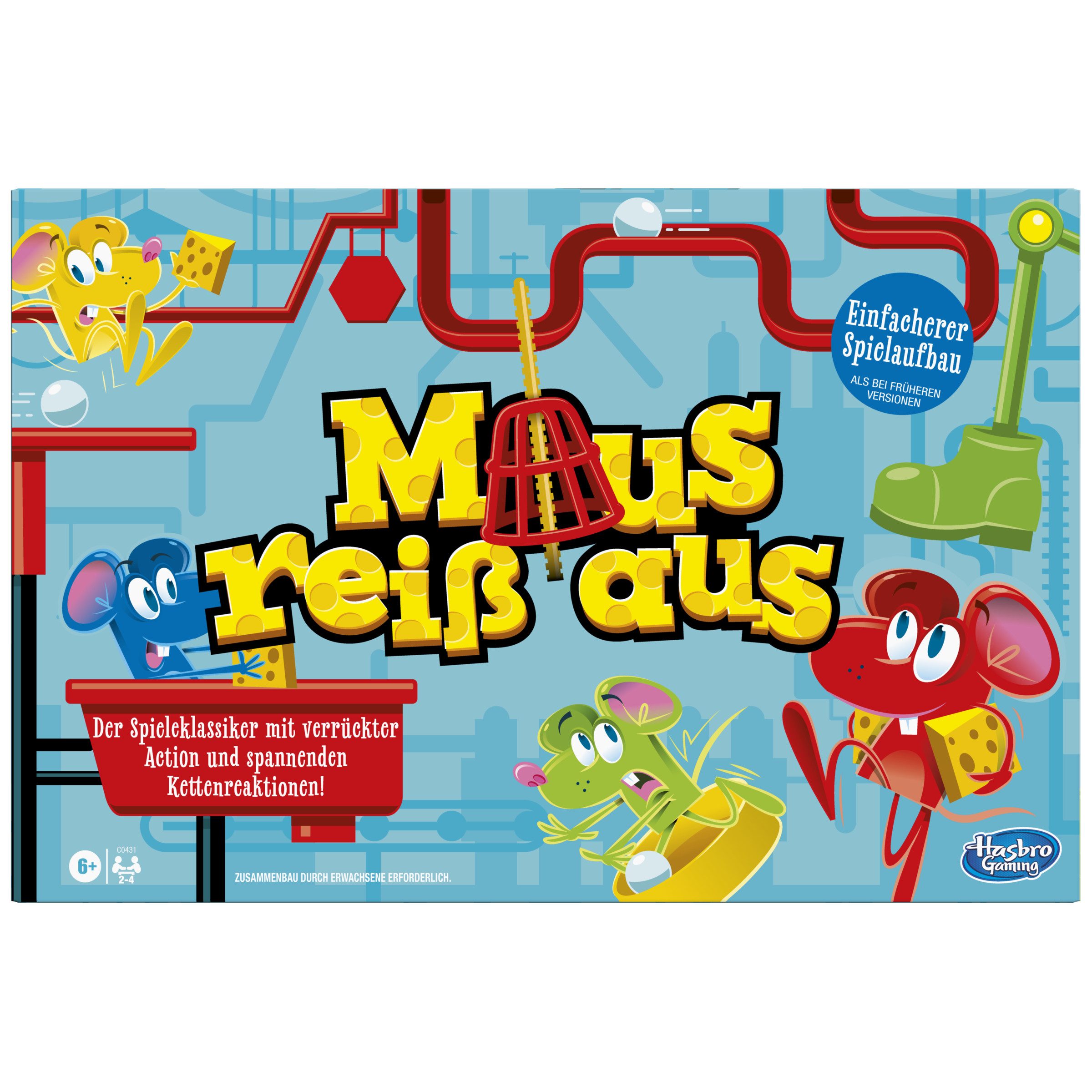 Hasbro Spiel Maus reiß aus, Maus reiß aus, Einfacherer Aufbau als frühere Versionen, keine Montage erforderlich