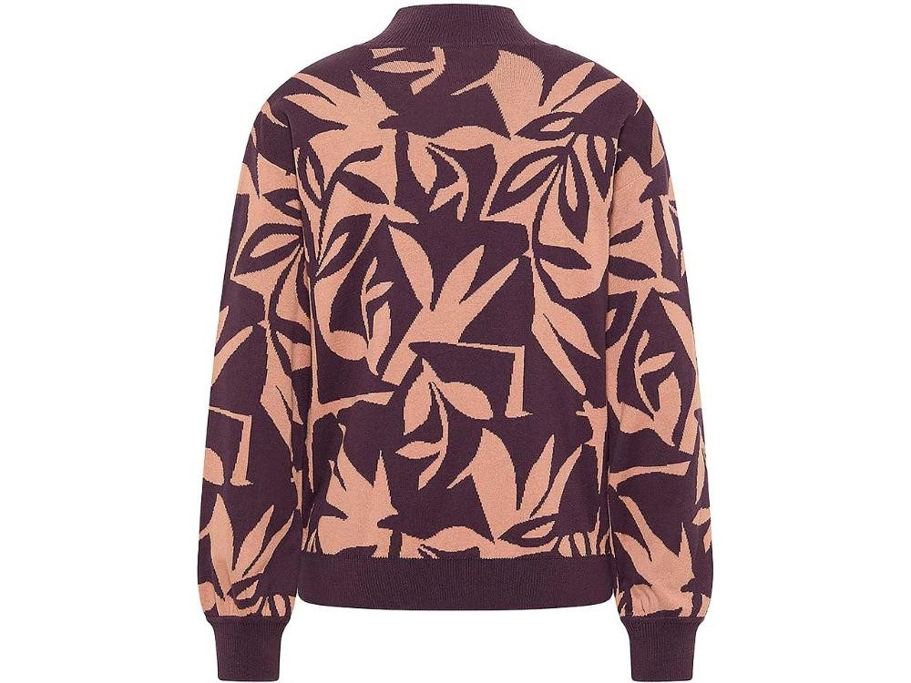 Tranquillo Rundhalspullover tranquillo Bio-Damen-Pullover mit dezentem Rollkra