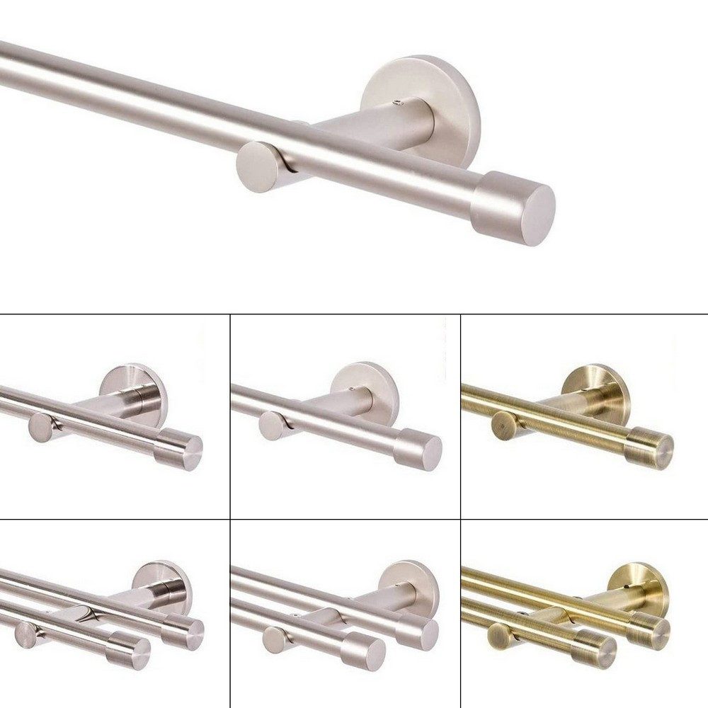 MDEKOR Gardinenstange komplette Ø 16 mm mit Endkappen, kürzbar, Wandmontage günstig online kaufen