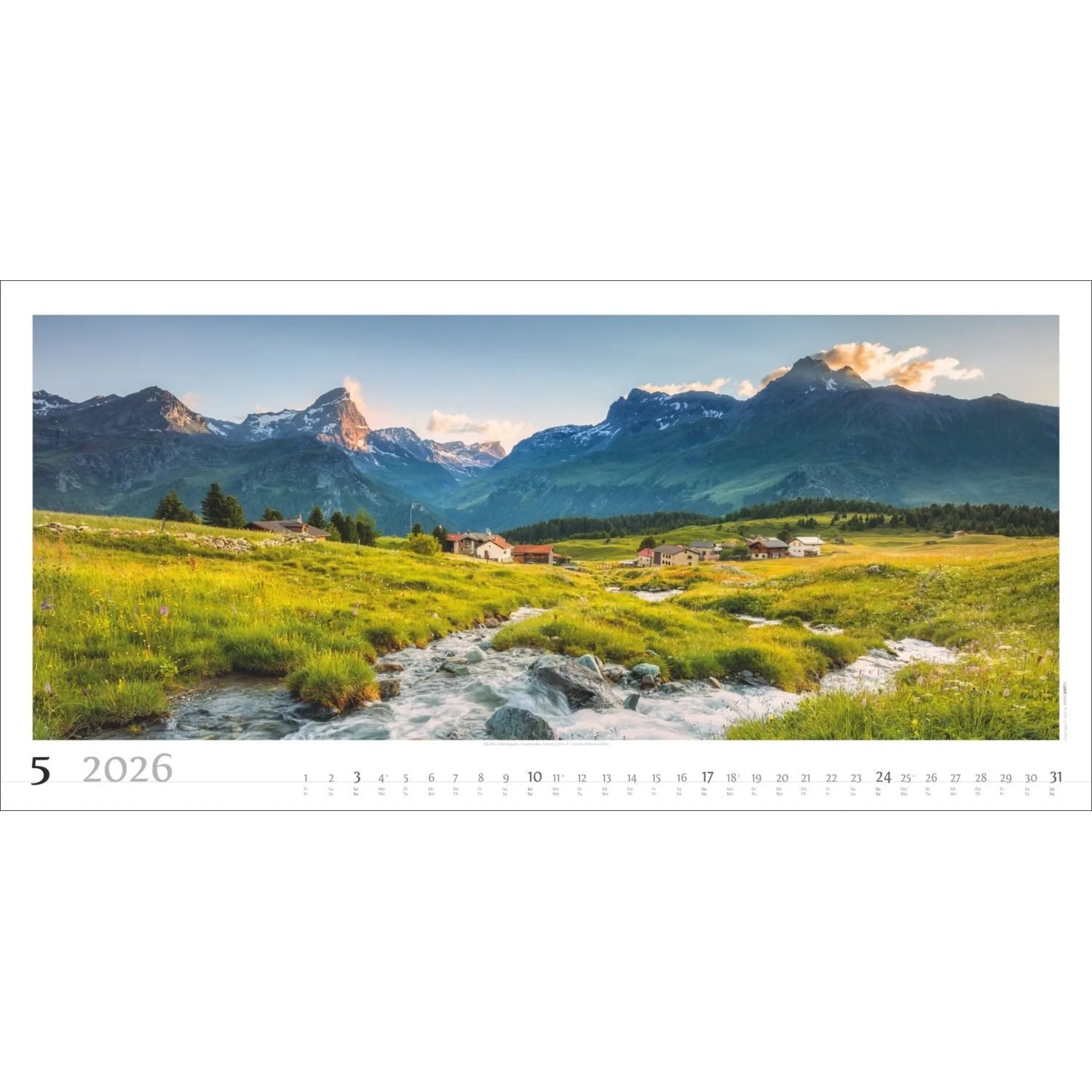 Wandkalender Alpenpanorama Kalender 2026