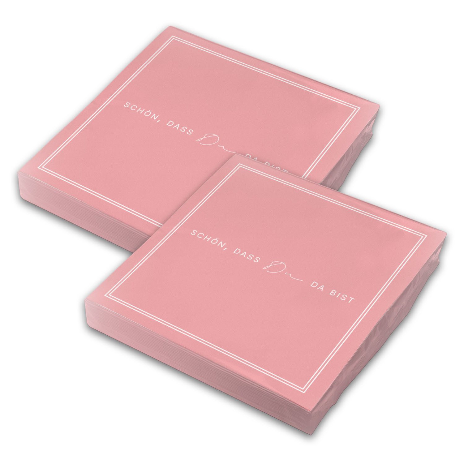itenga Papierserviette ITENGA 40x Servietten Schön dass du da bist V3 rosa