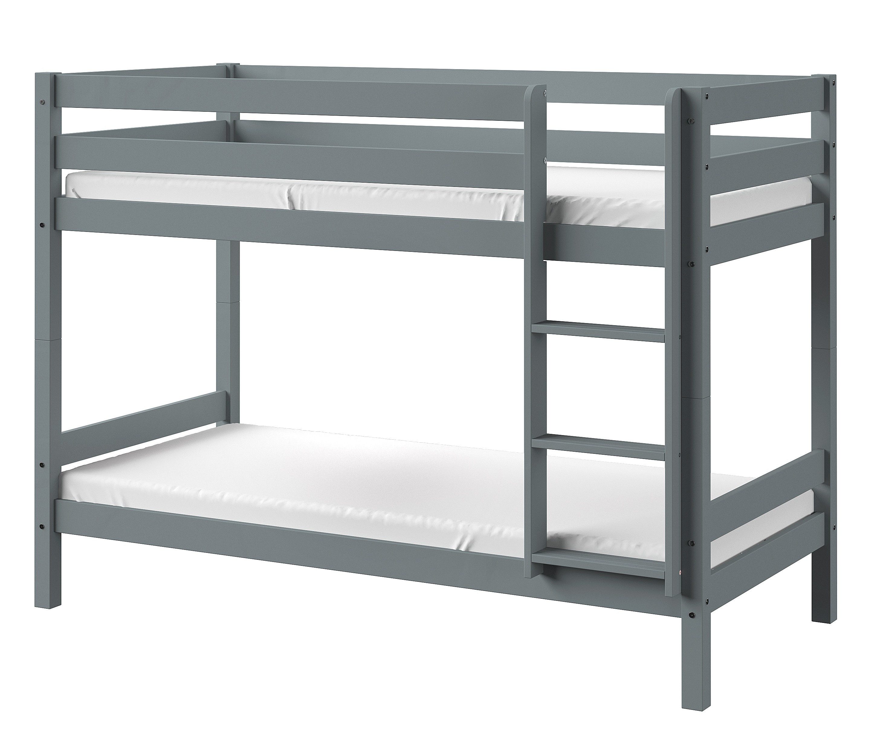 Etagenbett SVENO 90x190 cm Hochbett Kinderbett Massivholz Anthrazit