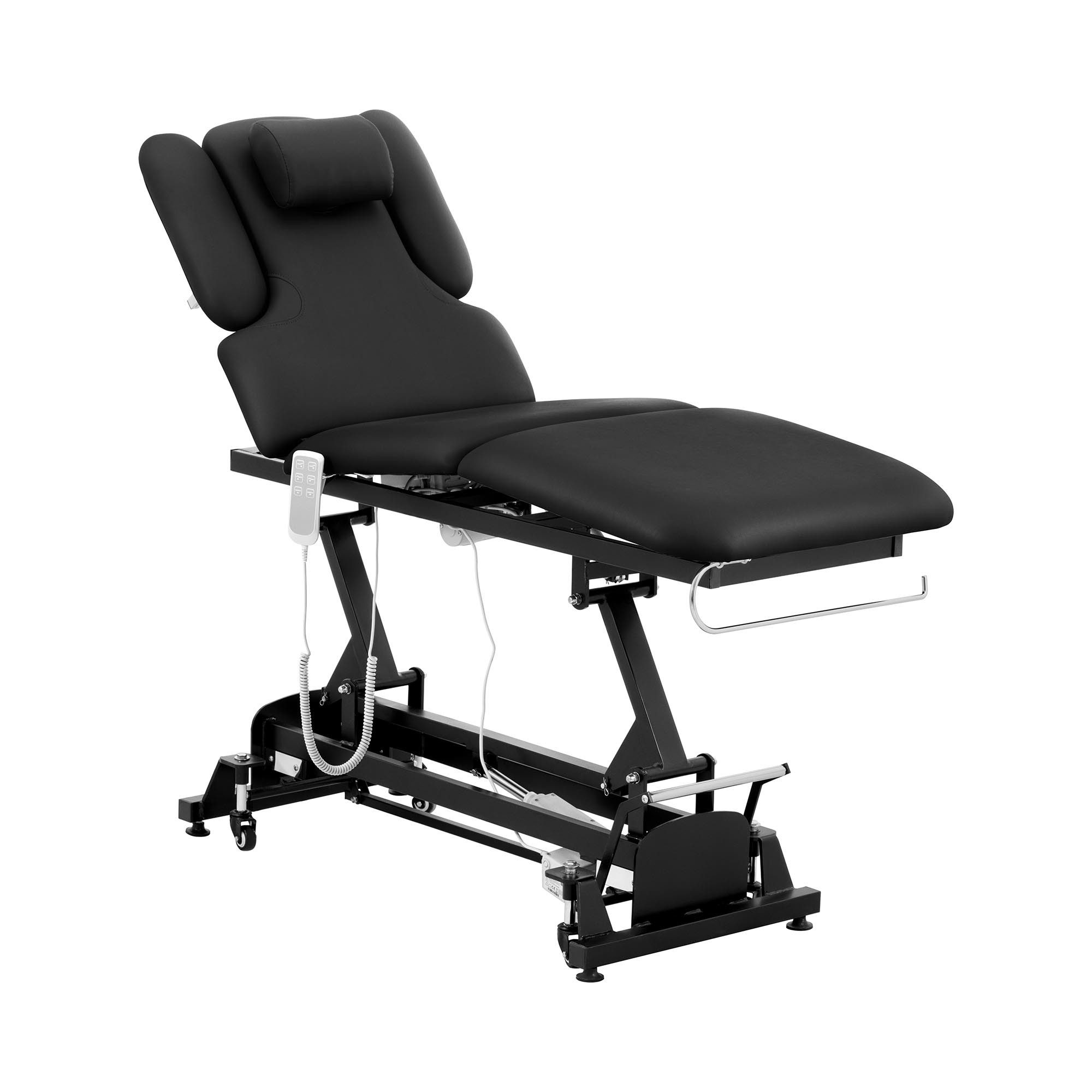 Physa Massageliege elektrisch Massagebank Therapieliege Massagetisch 200 kg Schwarz, Schwarz