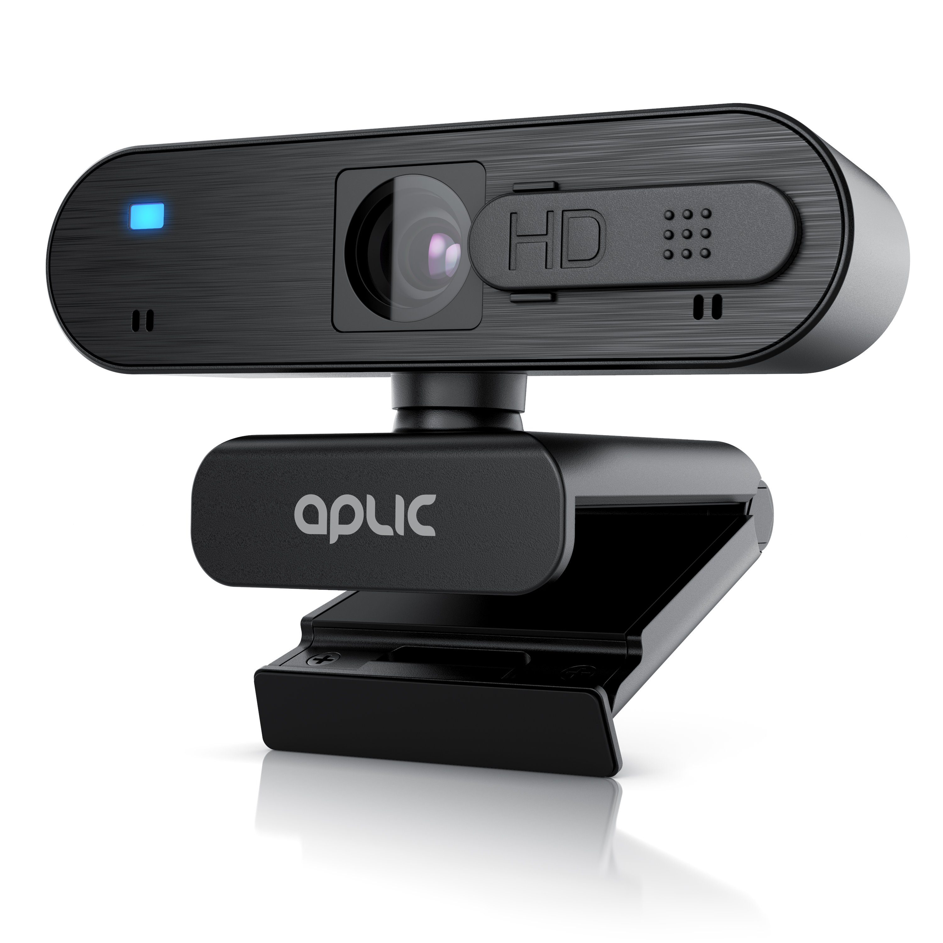 Aplic Full HD-Webcam (Full HD, 1920x1080@30Hz, Autofokus, Privacy Shutter Sichtschutz, Stereomikrofon)