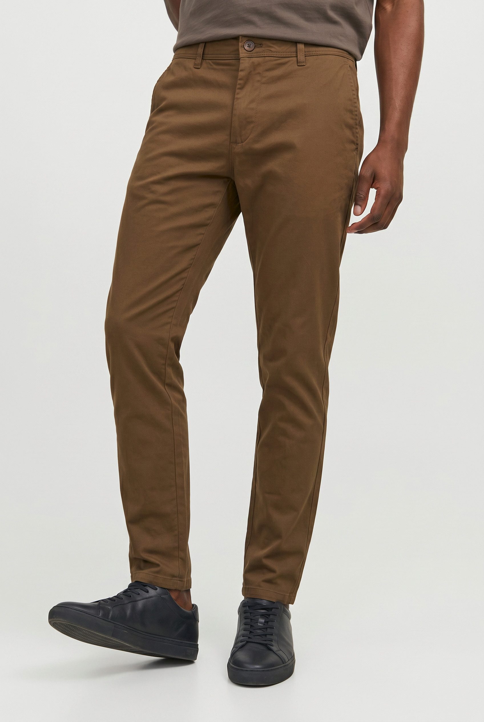 Jack & Jones Chinohose JJIMARCO mit Badge und hohem Tragekomfort unifarben, modisch, slim fit, Baumwollmischung – Bild 2 von 5