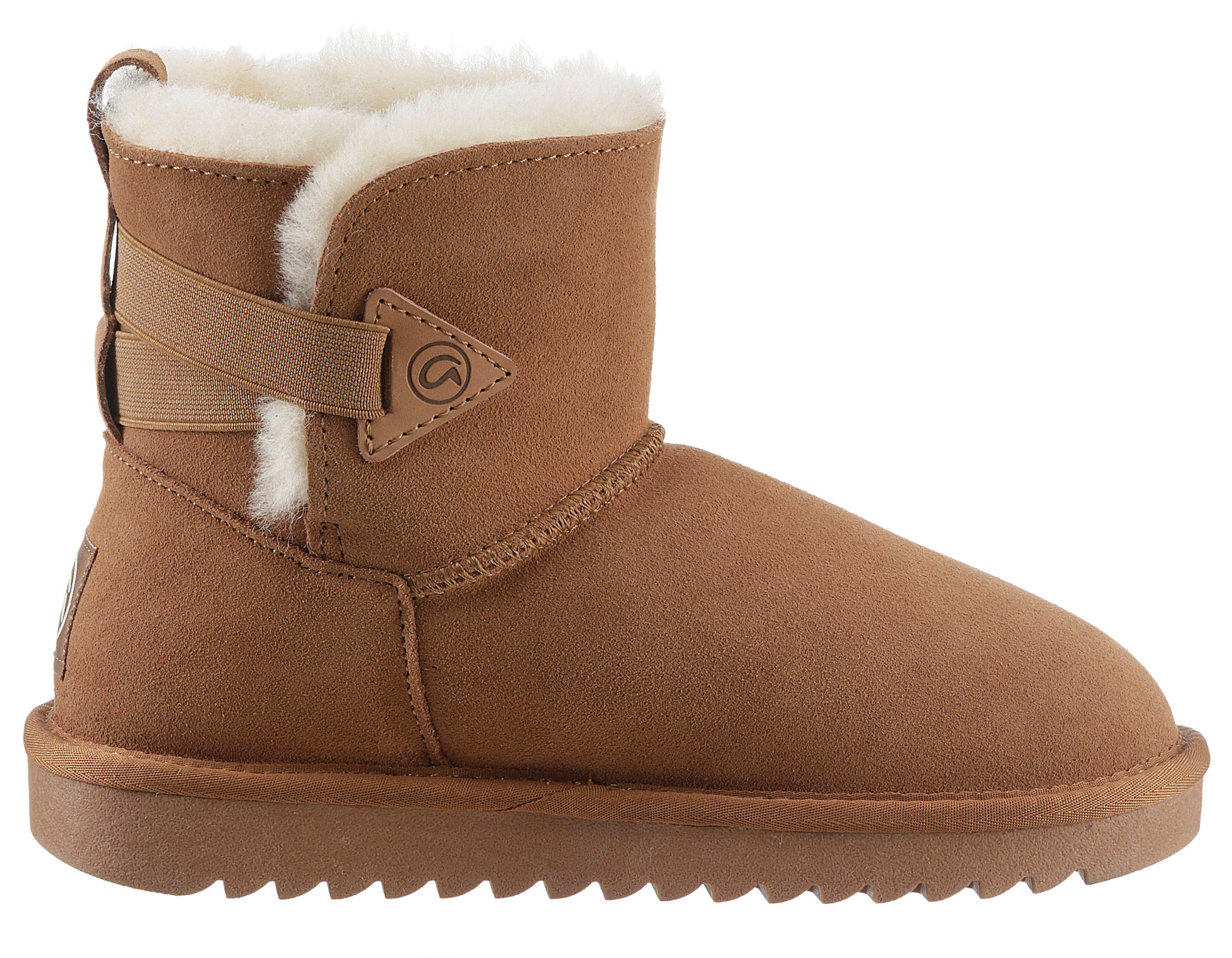 mit ALASKA cognac Ara Gummiband, H-Weite Winterboots