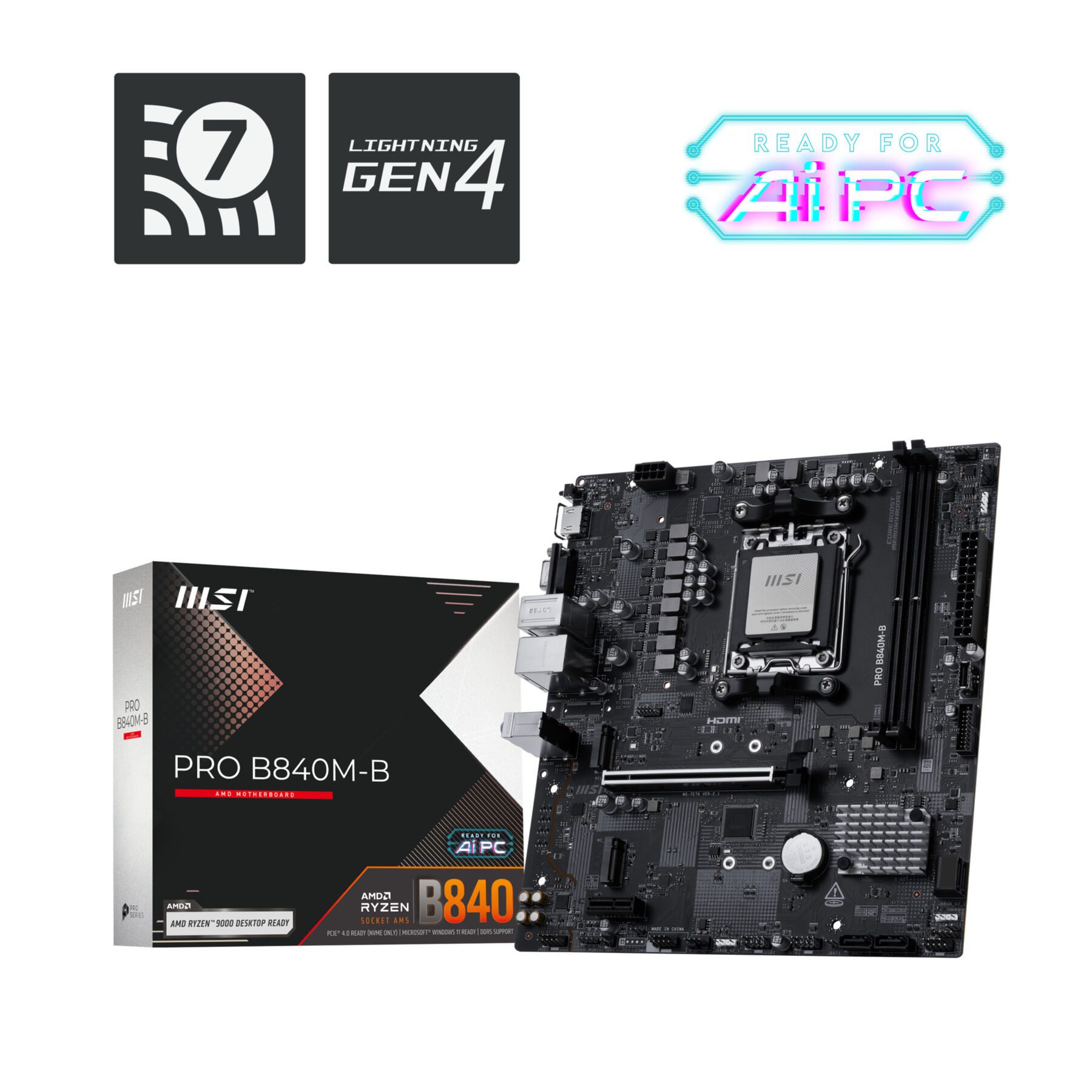 MSI PRO B840M-B Mainboard