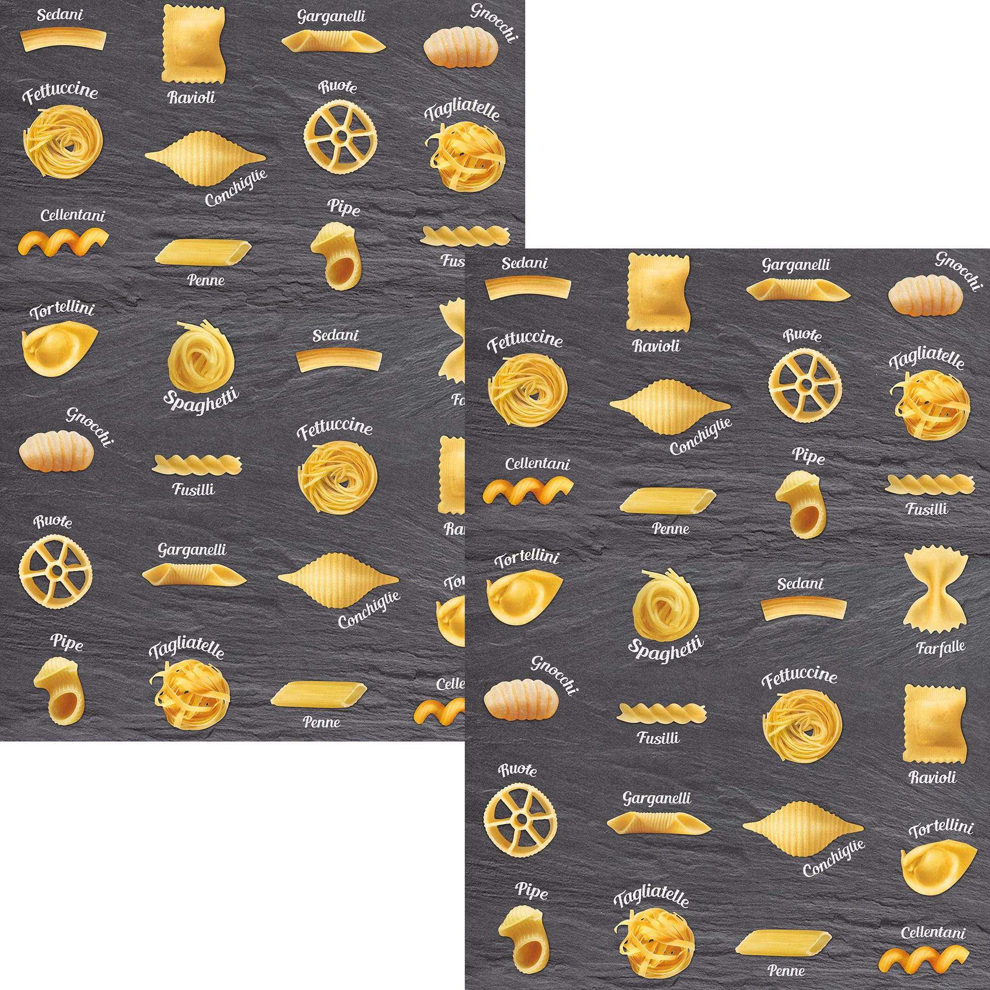 Kracht Geschirrtuch Geschirrtuch "Pasta" 2er-Pack, (2-tlg), günstig online kaufen