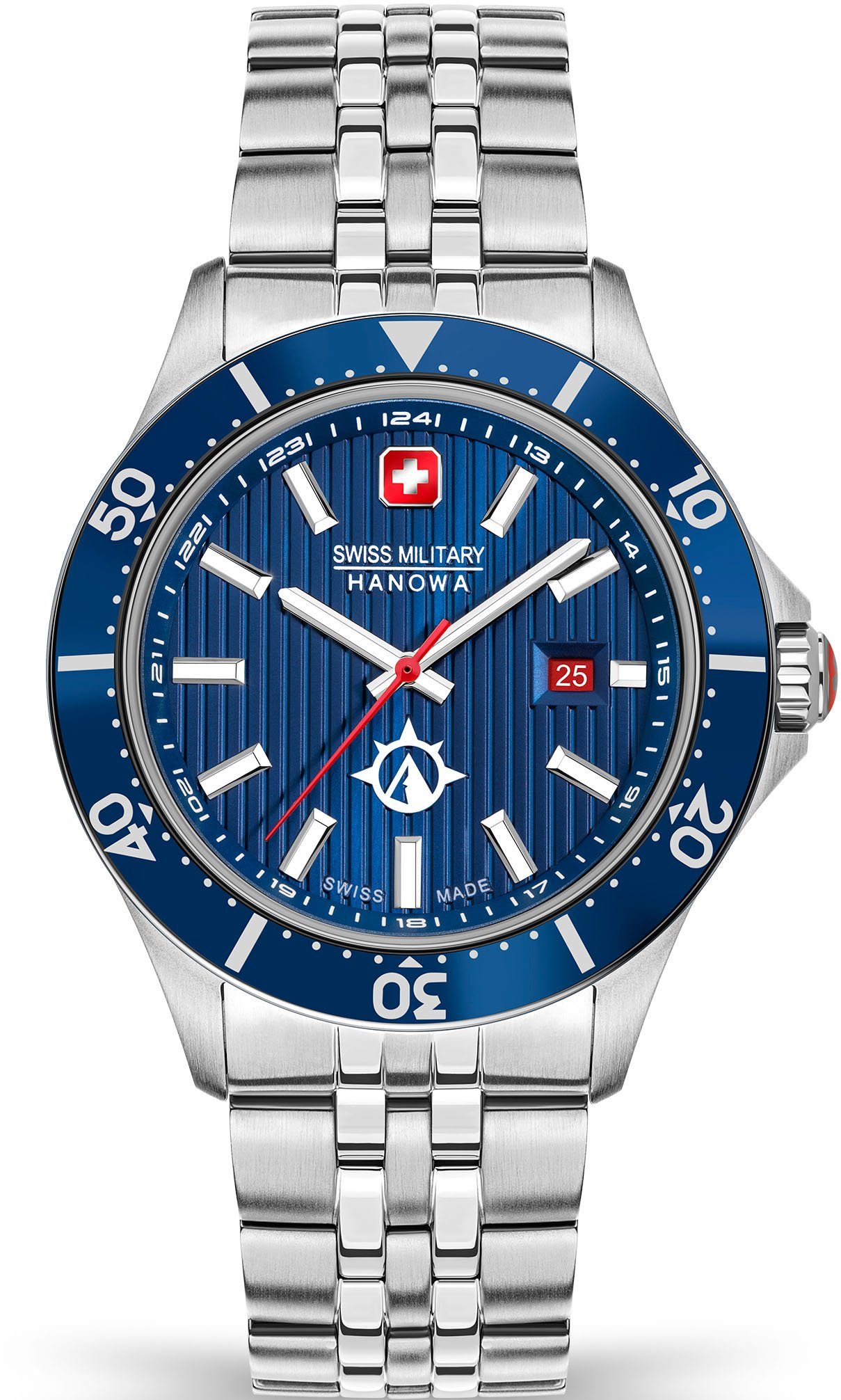 X, Swiss Blau FLAGSHIP SMWGH2100602 Military Schweizer Hanowa Uhr
