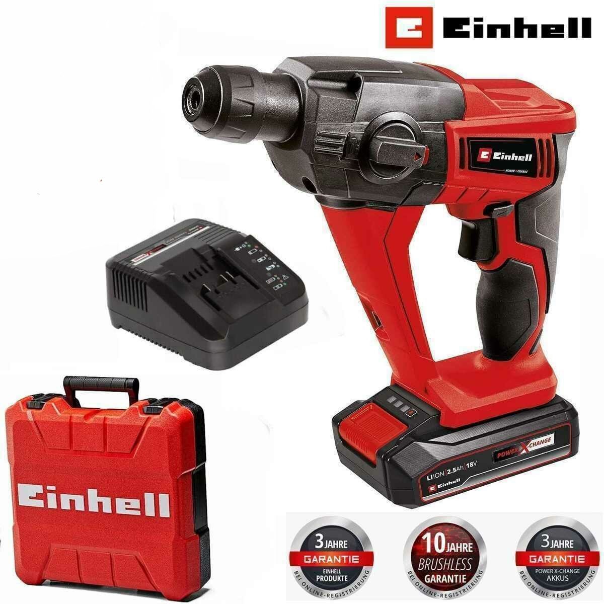 Einhell Akku-Bohrhammer Bohrhammer TE-HD 18 Li 18V Akku 2.5 Ah Koffer