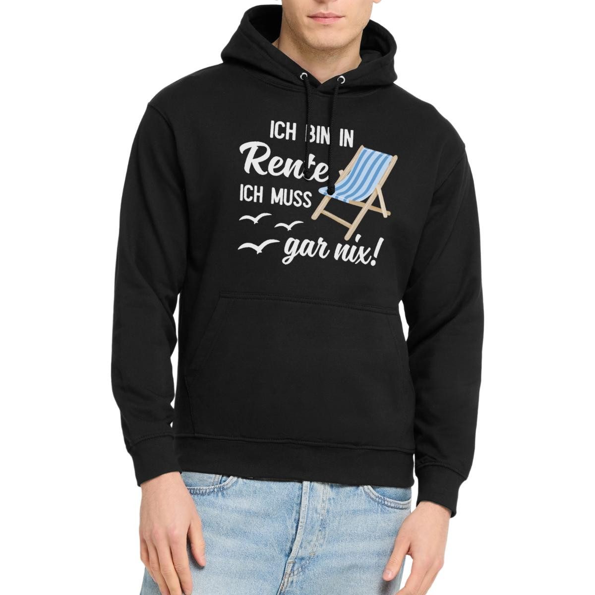 Spreadshirt Hoodie Bin In Rente, Ich Muss Gar Nix Unisex Hoodie (1-tlg)