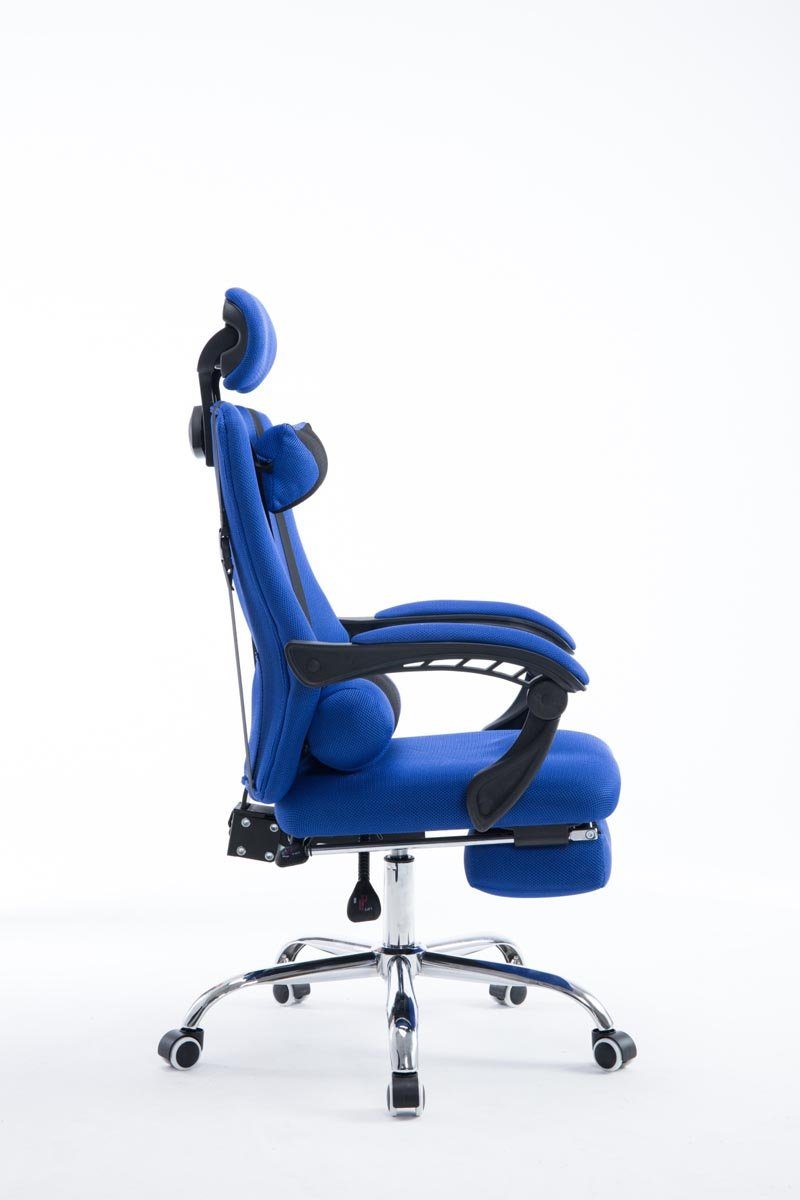 CLP Gaming Chair Netzbezug, blau höhenverstellbar drehbar und Fellow
