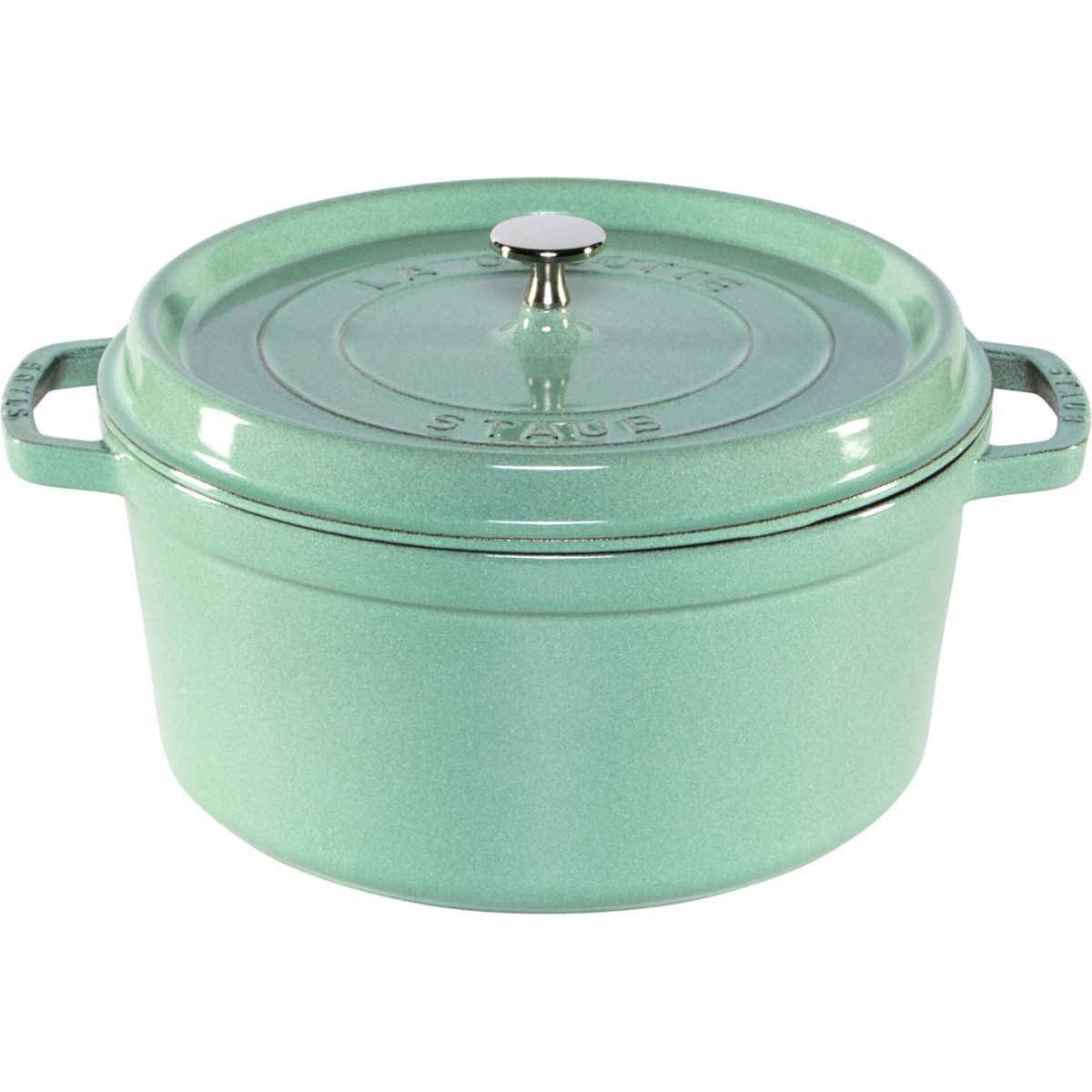 Staub Auflaufform La Cocotte 28cm rund, salbei, Gusseisen, Gusseisen