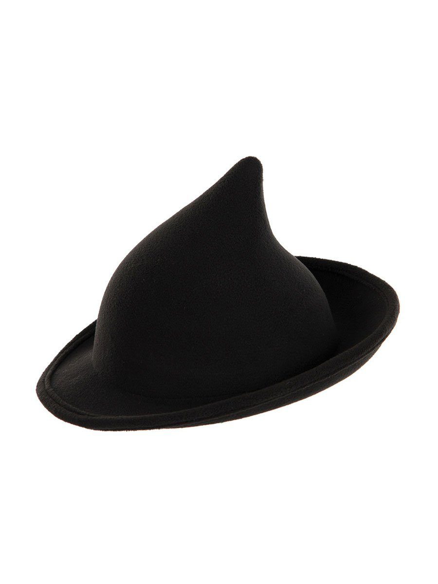 Elope Hexen-Kostüm Hexenhut kurz - für Karneval Faschingskostüm Damen, Kurzer, spitzer, schwarzer Hut für Hexen