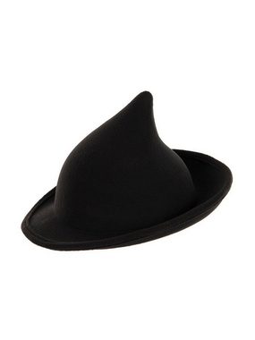Elope Kostüm Kurzer Hexenhut schwarz, Kurzer, spitzer, schwarzer Hut für Hexen