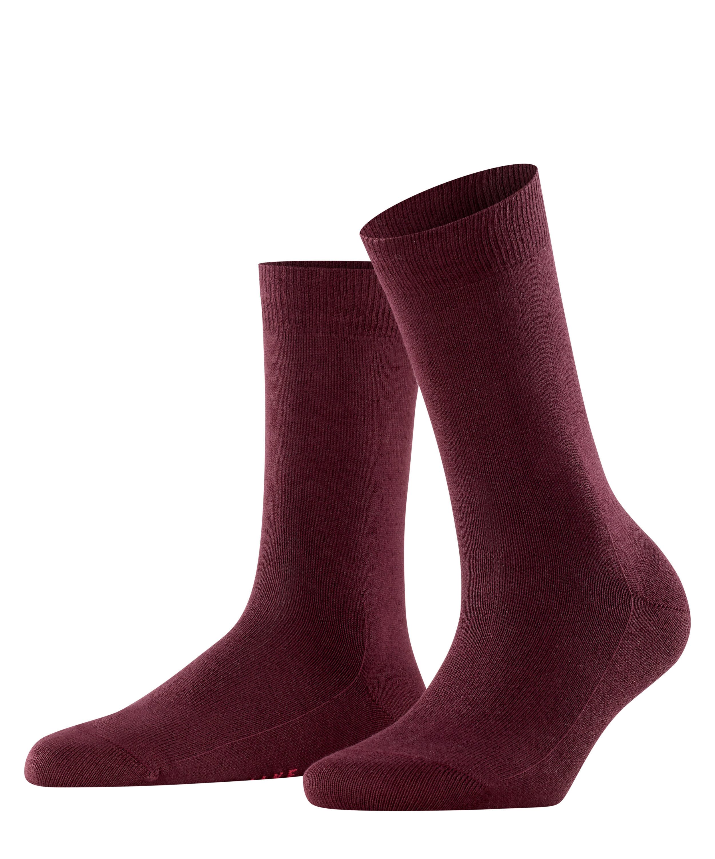 FALKE Socken Family für Erwachsene, einfarbig, aus Baumwolle, mit flacher Zehennaht