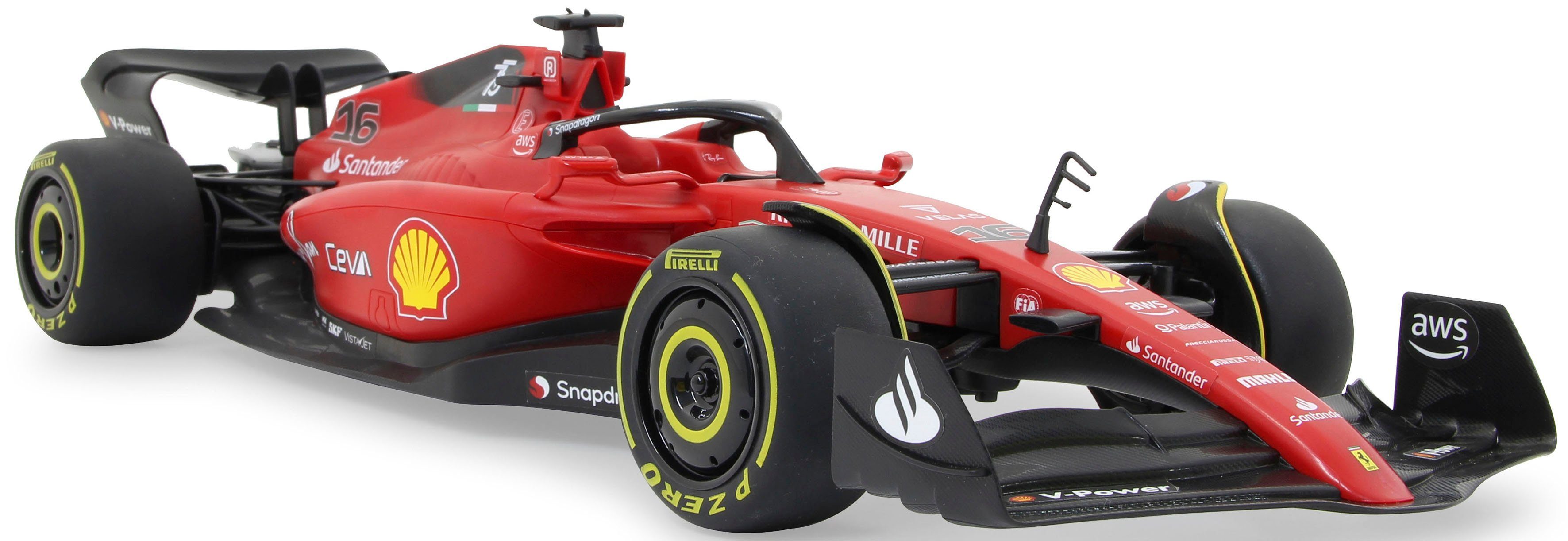 Jamara RC car Deluxe Cars, Deluxe Cars, Ferrari F1-75 1:12, red - 2.4 GHz