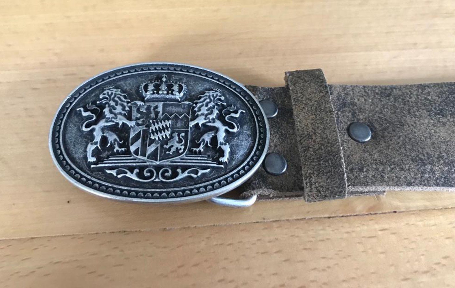 Pezzo D'oro Ledergürtel Trachtengürtel, Bayernschließe, braun-oliv,made in günstig online kaufen