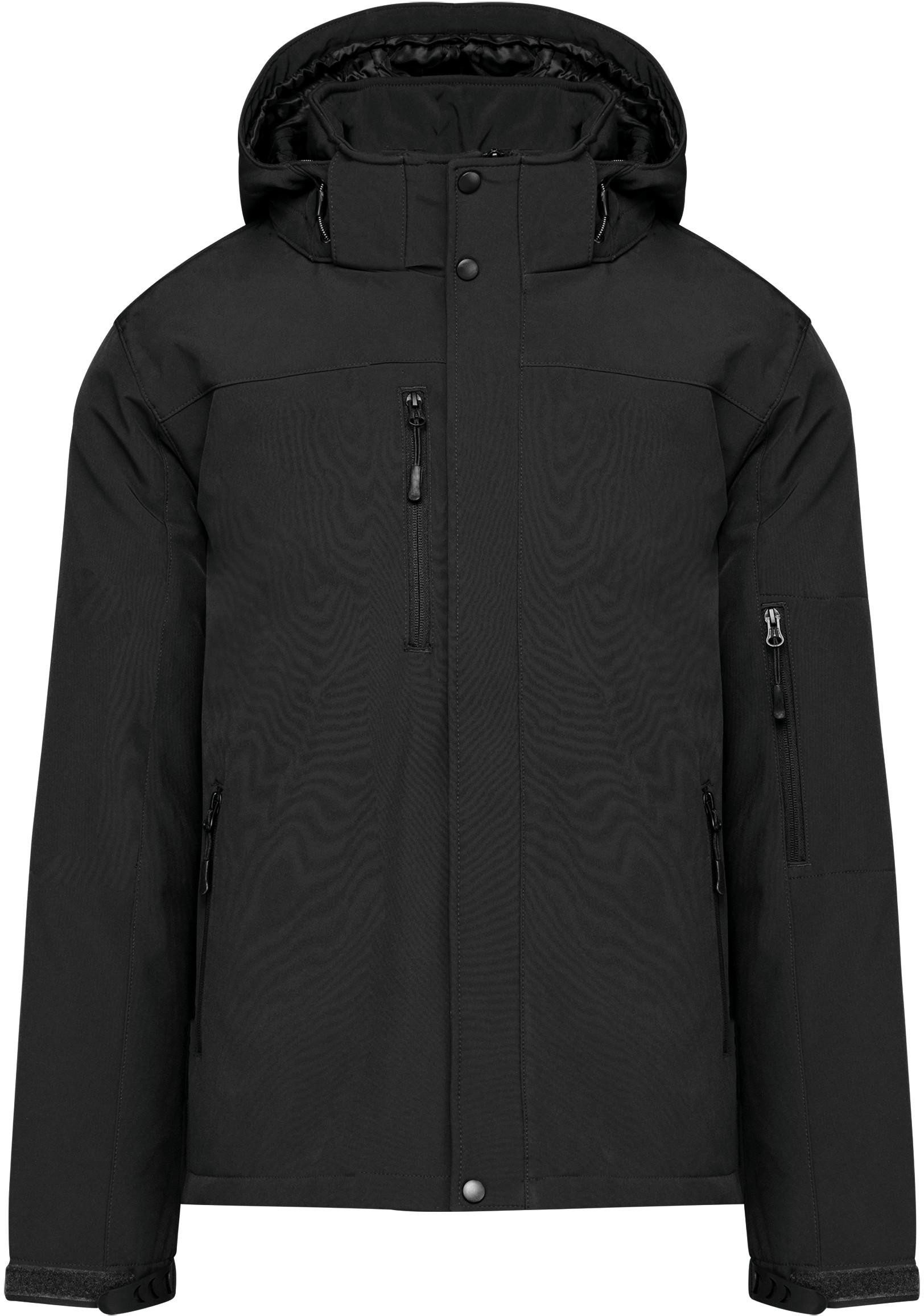 Kariban Outdoorjacke Herrenparka Softshell wattiert mit Kapuze