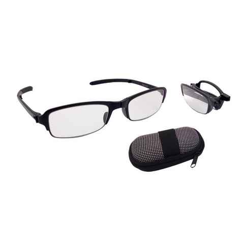 BURI Lesebrille Faltbare Lesebrille mit Brillenbox 1,5 - 3,5 dpt Unisex Lesehilfe Etui