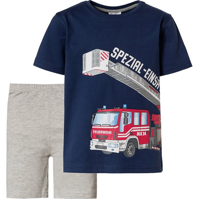 myToys COLLECTION Schlafanzug Schlafanzug FIREFIGHTER für Jungen Fahrzeuge von