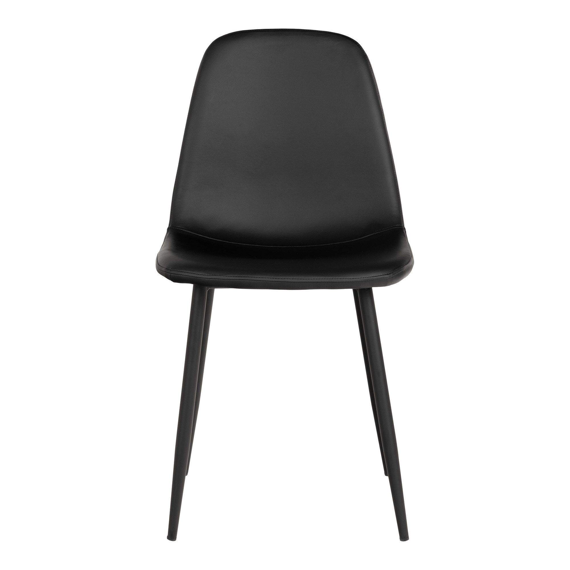 House Nordic Polsterstuhl Stockholm, (2er-Set) in Schwarz - 47x88x50 (BxHxT)