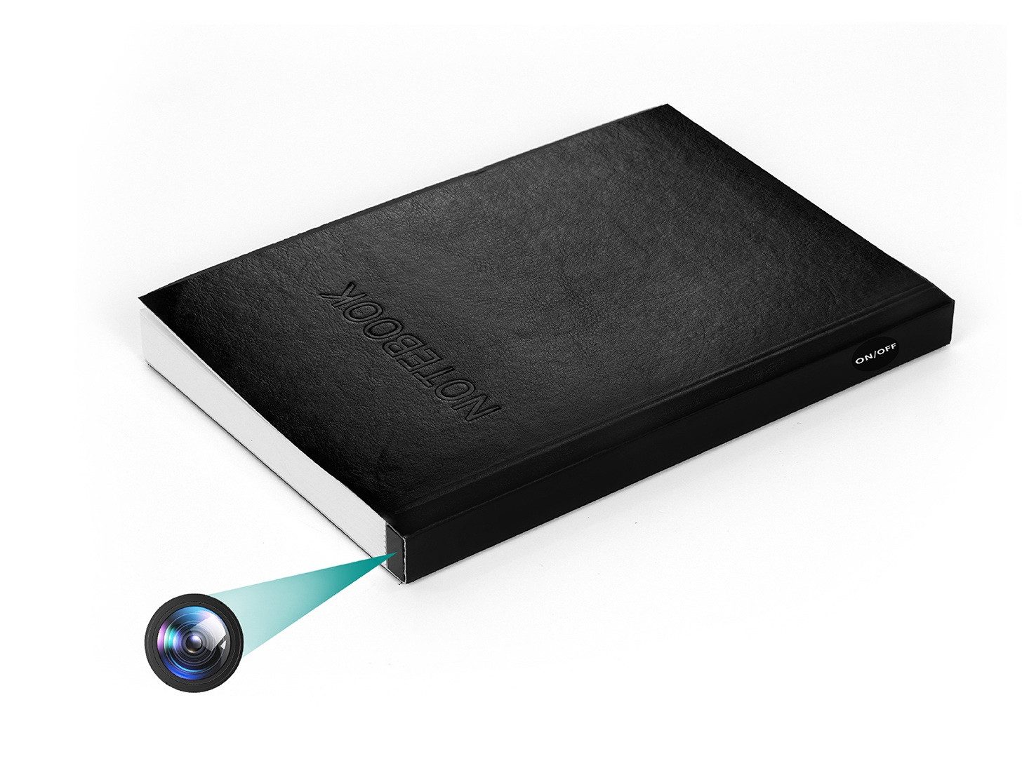 SpionProfi Überwachungskamera 32GB Mini Kamera FULL HD Notizbuch Video Ton Aufnahme Überwachung Cam (Innenbereich, 1-tlg., Versteckte Kamera Mini Spycam Video Ton Aufnahme Haus Büro Geschäft)