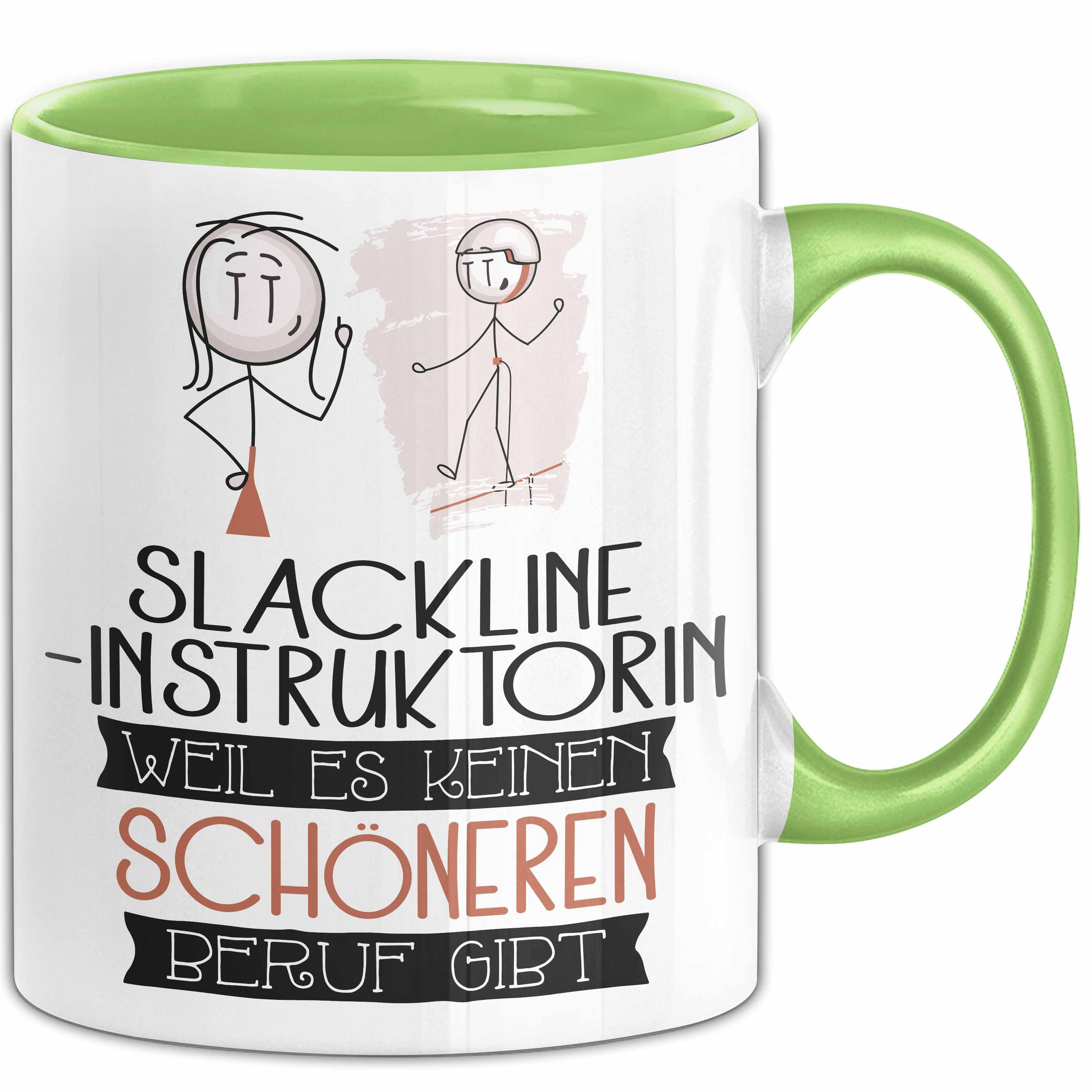 Trendation Tasse Slackline-Instruktorin Weil Es Keinen Schöneren Beruf Gibt Tasse Ges