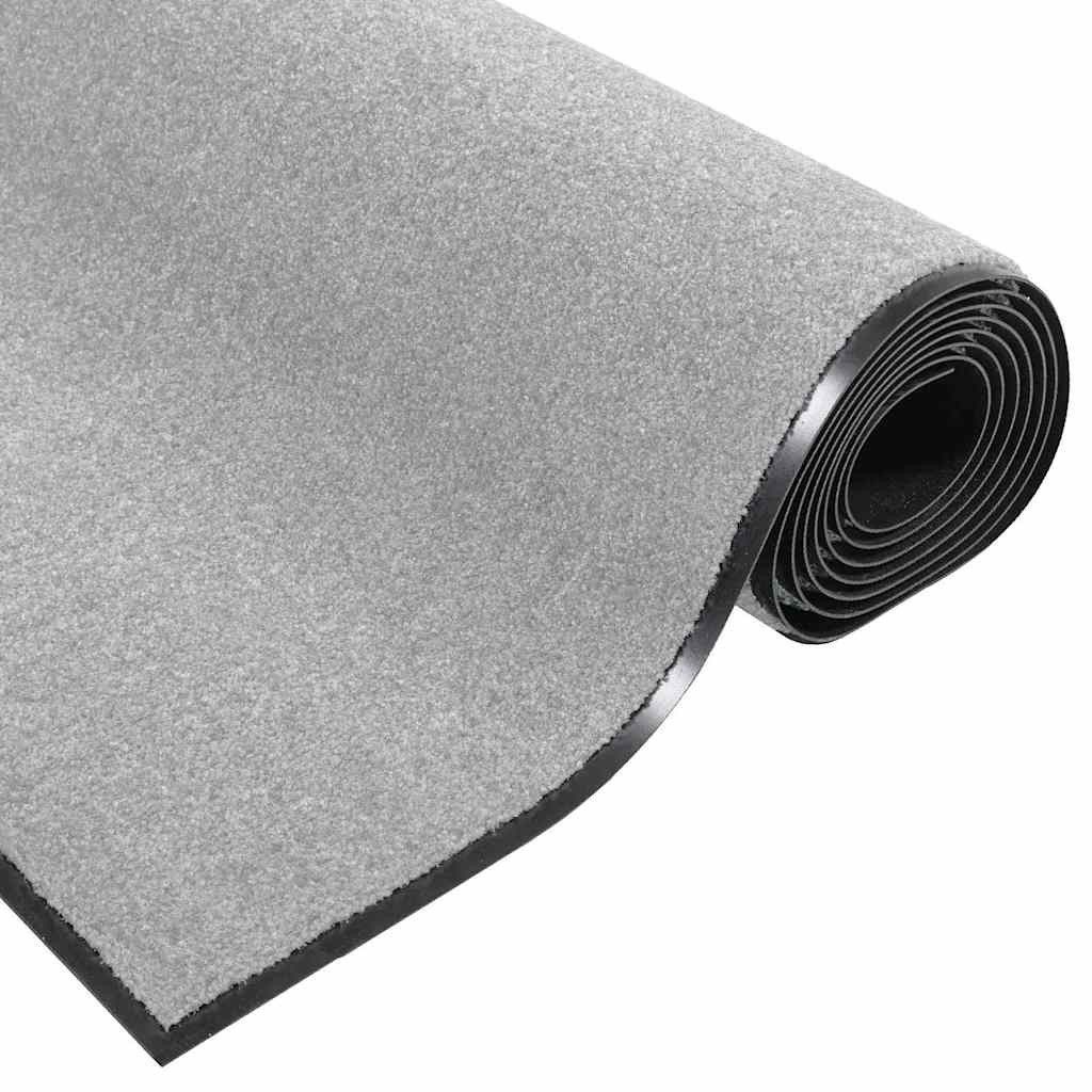 vidaXL Fußmatte Fußmatte Grau und Schwarz 90 x 150 cm 100% Polyamid, Hütte, Höhe: 0.9 mm – Bild 5 von 5