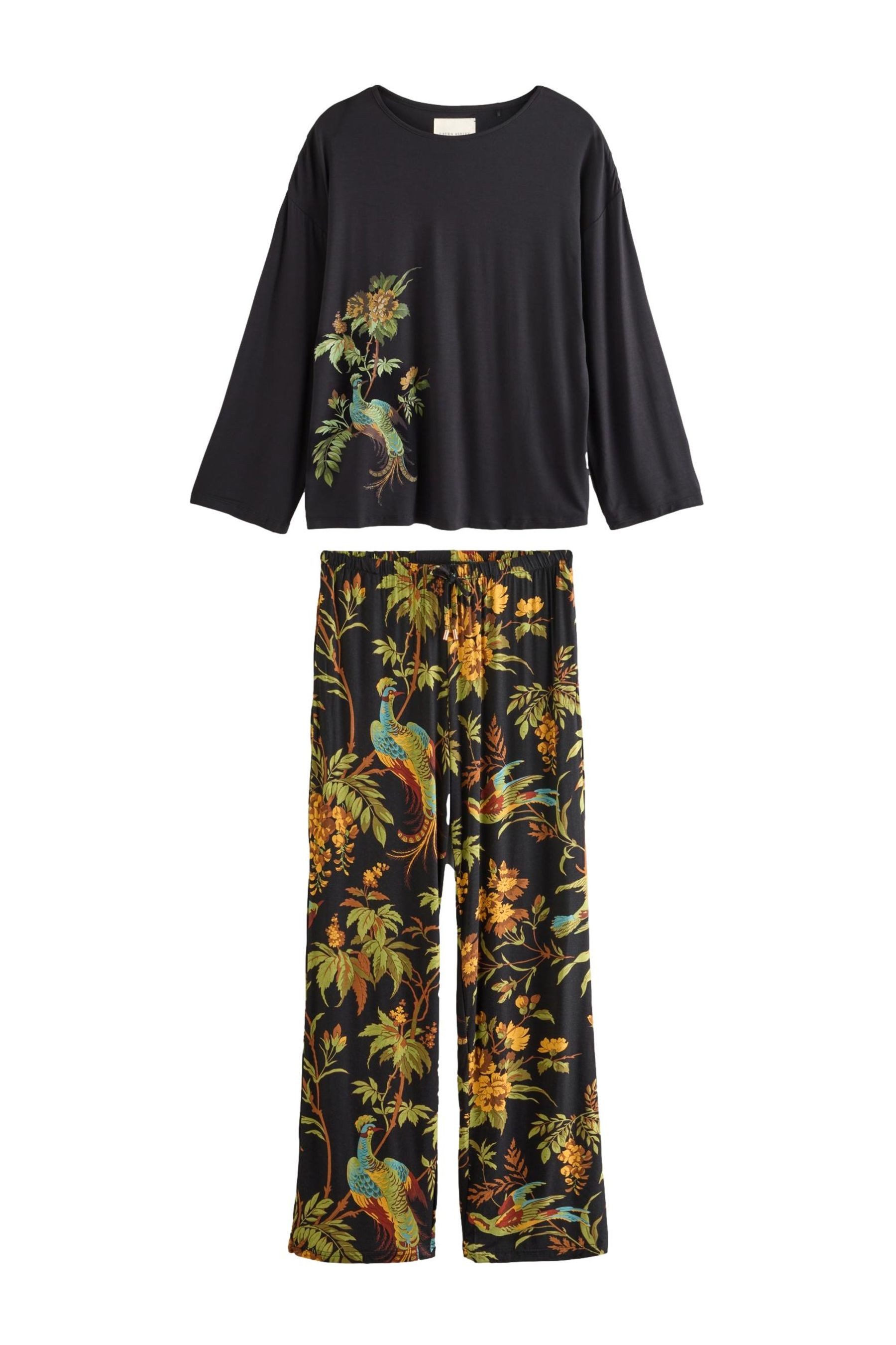 LAURA ASHLEY Pyjama Laura Ashley langärmeliger Attleton Schlafanzug (2 tlg) günstig online kaufen