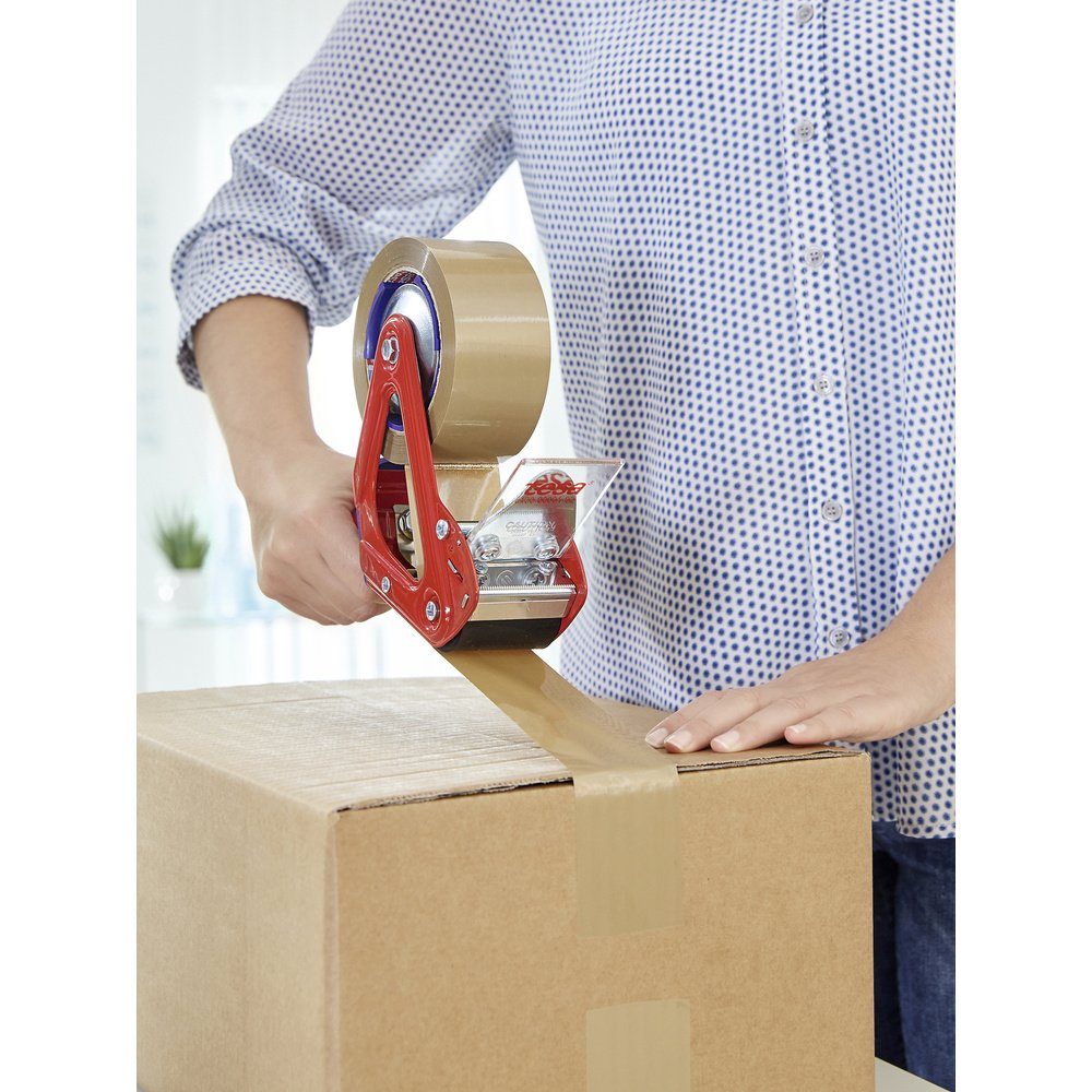 Thumbnail - tesa Klebeband tesa Packband-Abroller ACK® COMFORT 6400 Rot, Blau Rollenbreite (max) (ACK® COMFORT 6400)