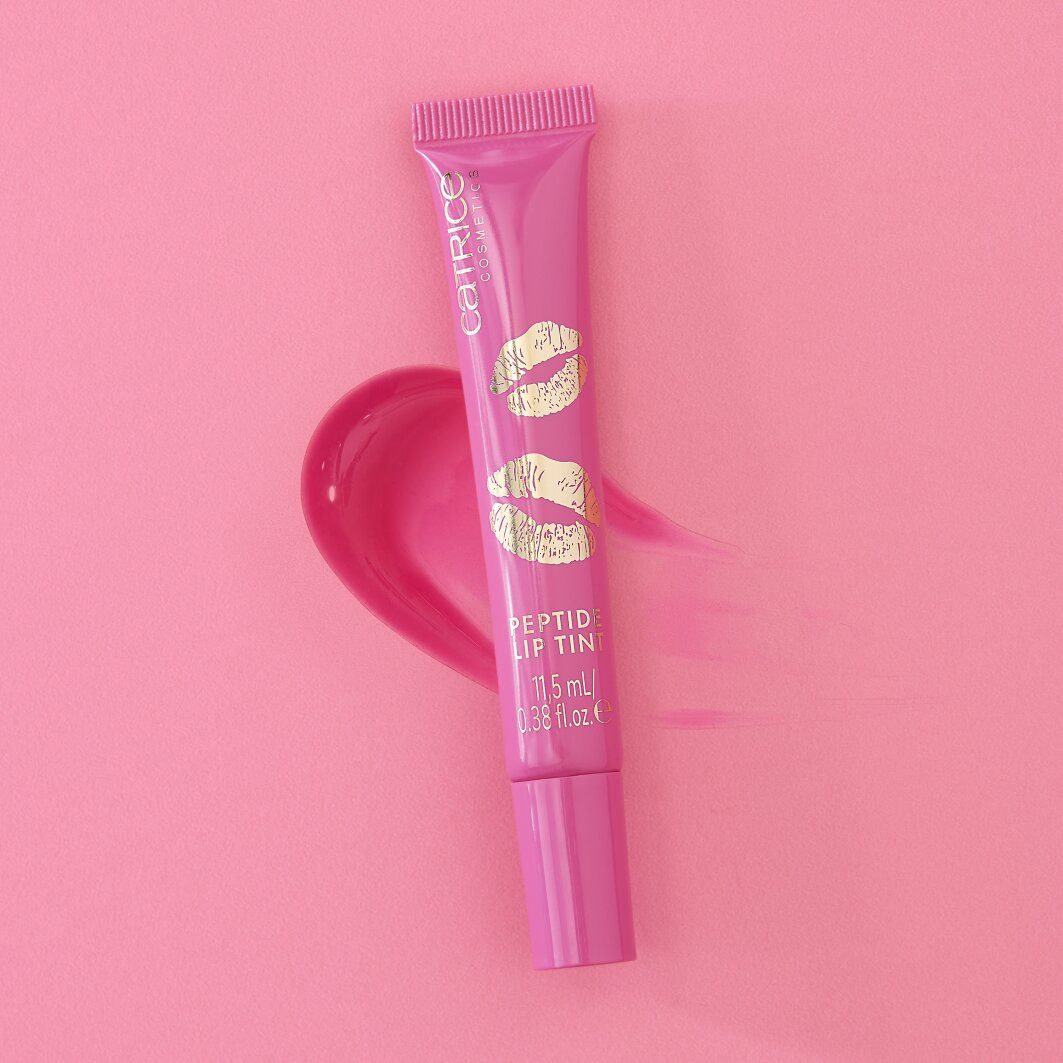 Catrice Lipgloss KISS & GLOW Peptide Lip Tint, 3-tlg., dezente Farbe, ultra-glänzendes Finish, pflegend und vegan.