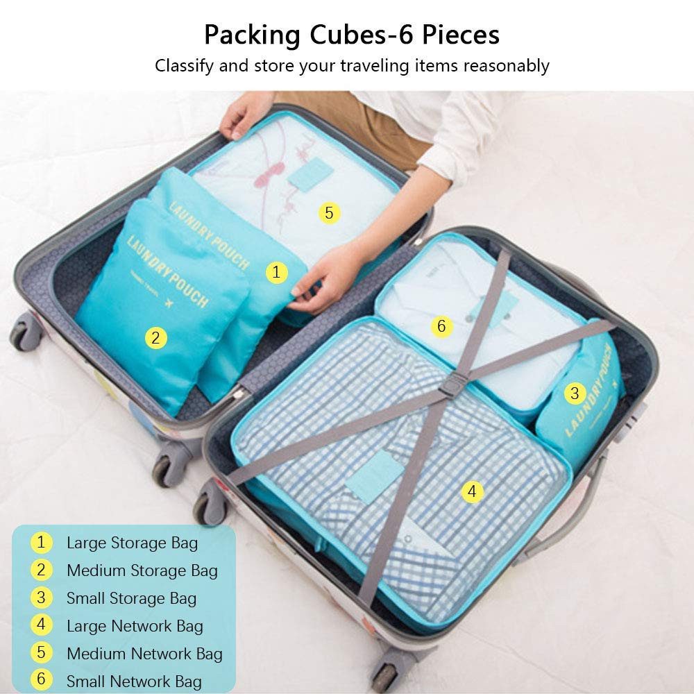 ALARA HOME Kofferorganizer Koffer Organizer, 8-in-1-Set Gepäck Organizer wasserdichte Reise