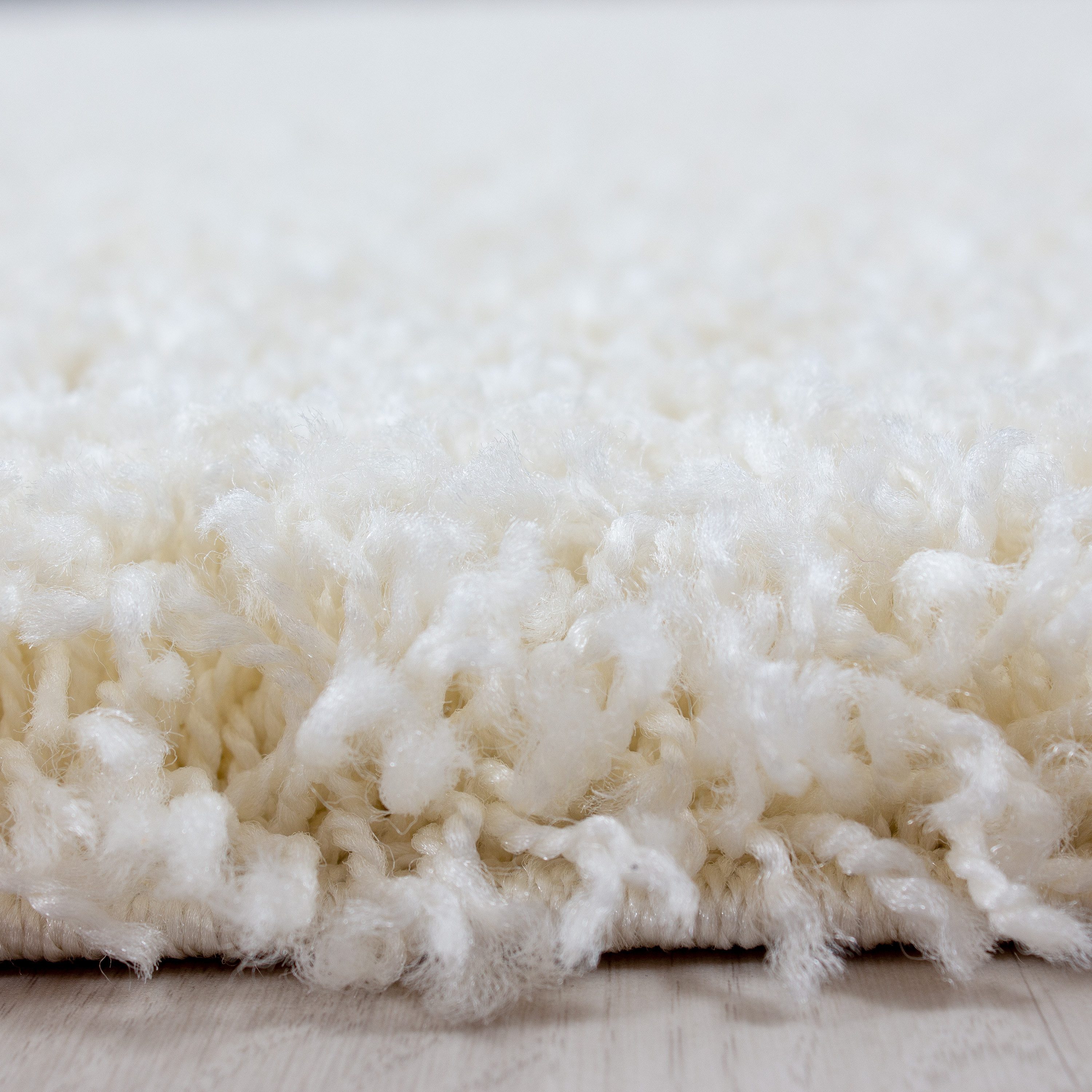 KADIMA DESIGN Teppich RHEIN Shaggy Langflor Wohnzimmer Schlafzimmer Waschbar Esszimmer, Läufer, Höhe: 32 mm, Creme, 80x150 cm, Wohnzimmerteppich Strapazierfähig Waschbar
