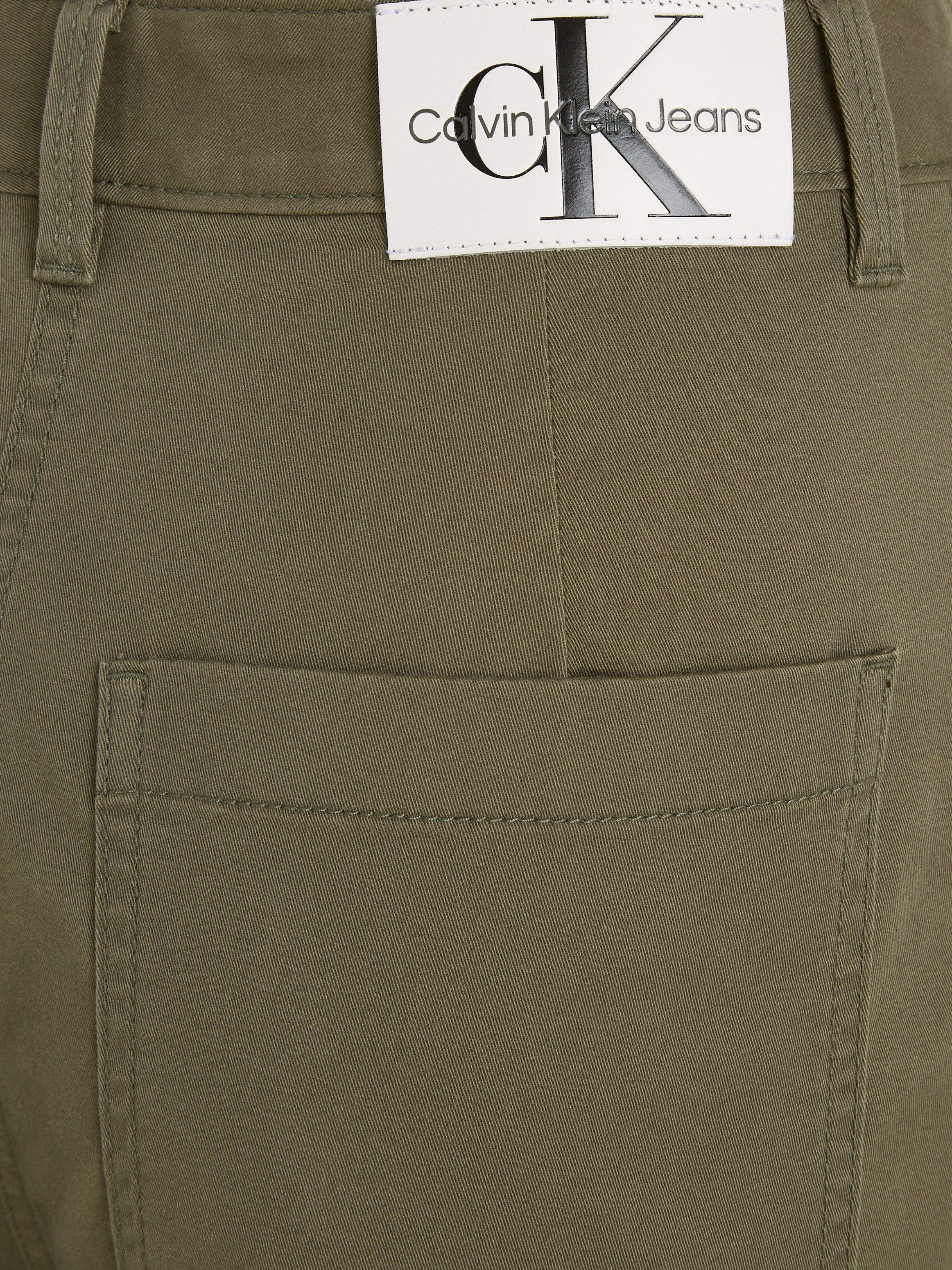 Dusty RISE HIGH Stretch-Hose Calvin Jeans TWILL Olive STRAIGHT Klein STRETCH