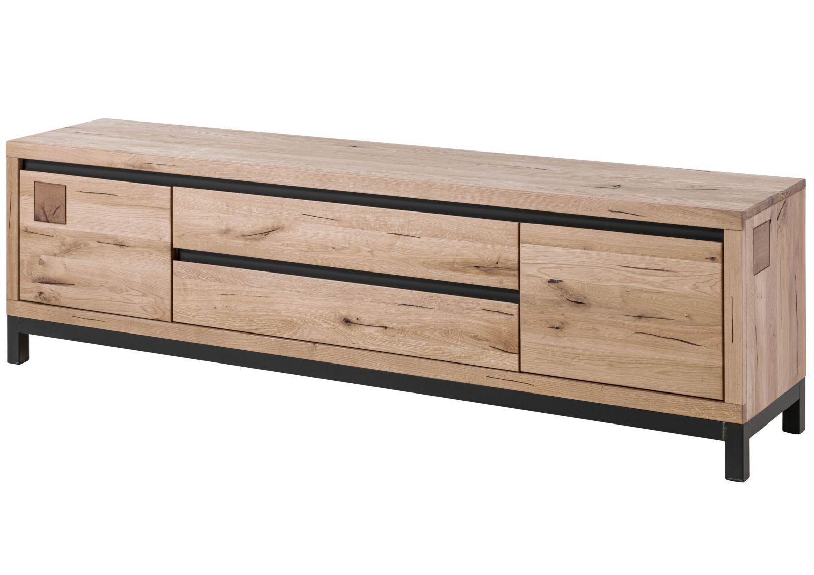 Massivmoebel24 TV-Board (Massivholz), TV-Board Wildeiche 190x40x56 bianco g günstig online kaufen