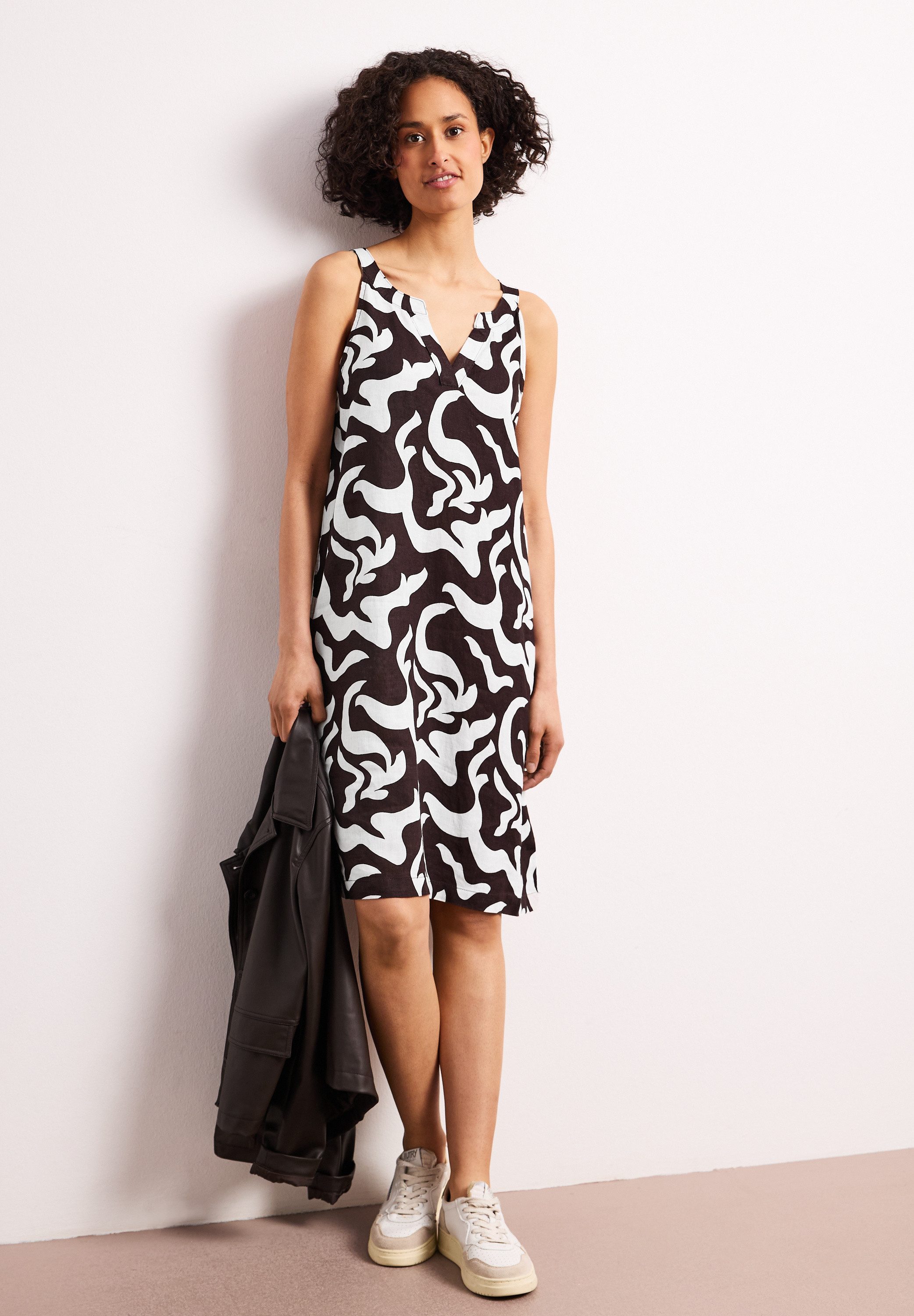 STREET ONE Midikleid aus Leinen