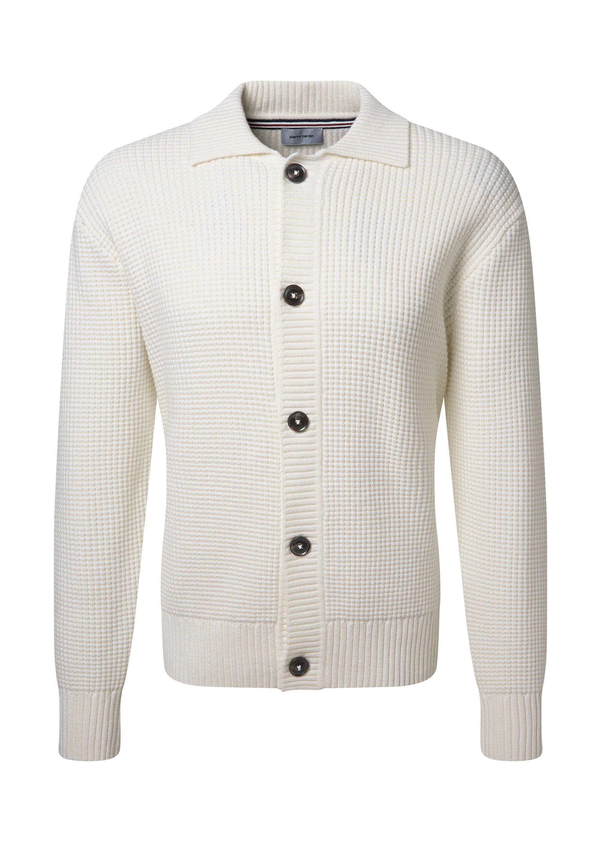 Pierre Cardin Strickjacke mit Polo-Kragen günstig online kaufen