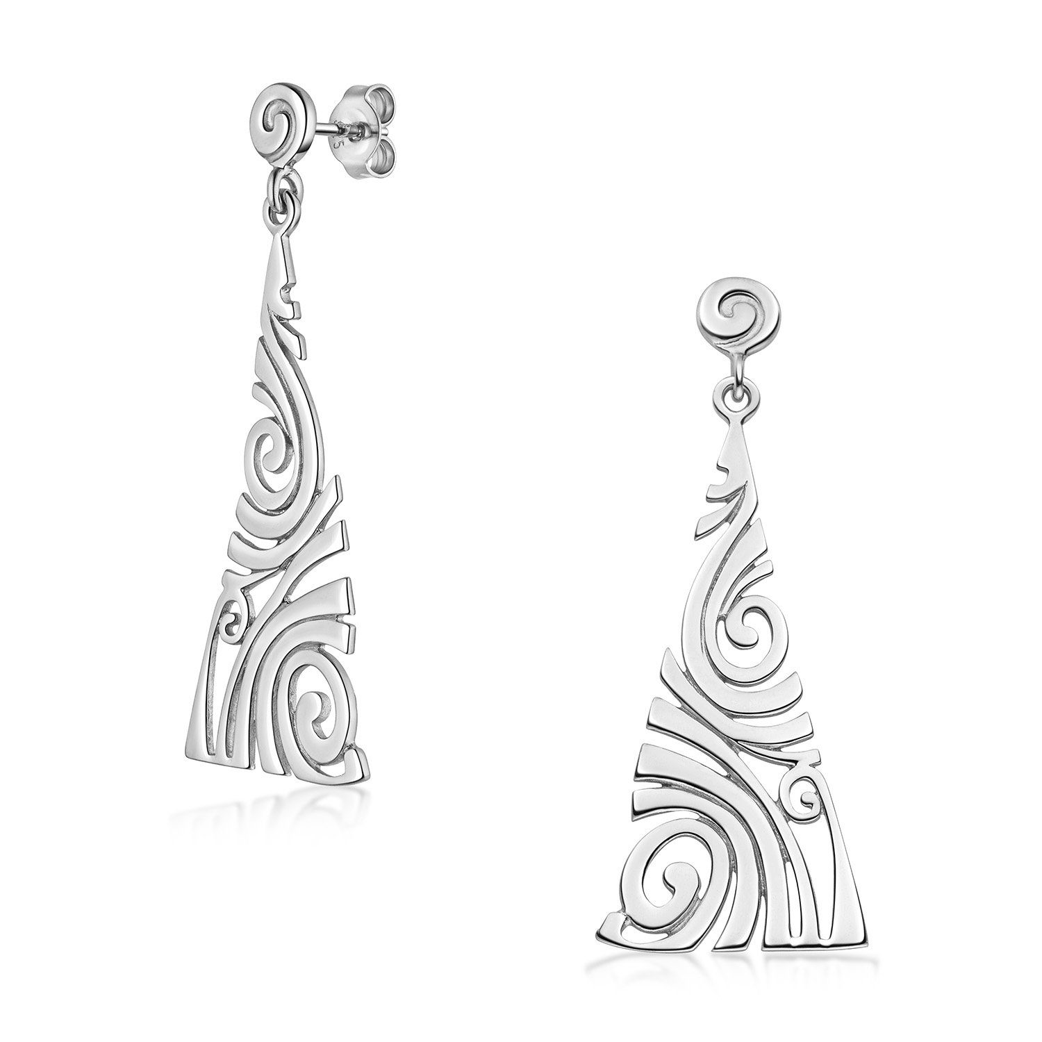 Materia Paar Ohrhänger Dreieck Ohrringe abstrakt mit Wirbelmuster SO-121, 9 günstig online kaufen