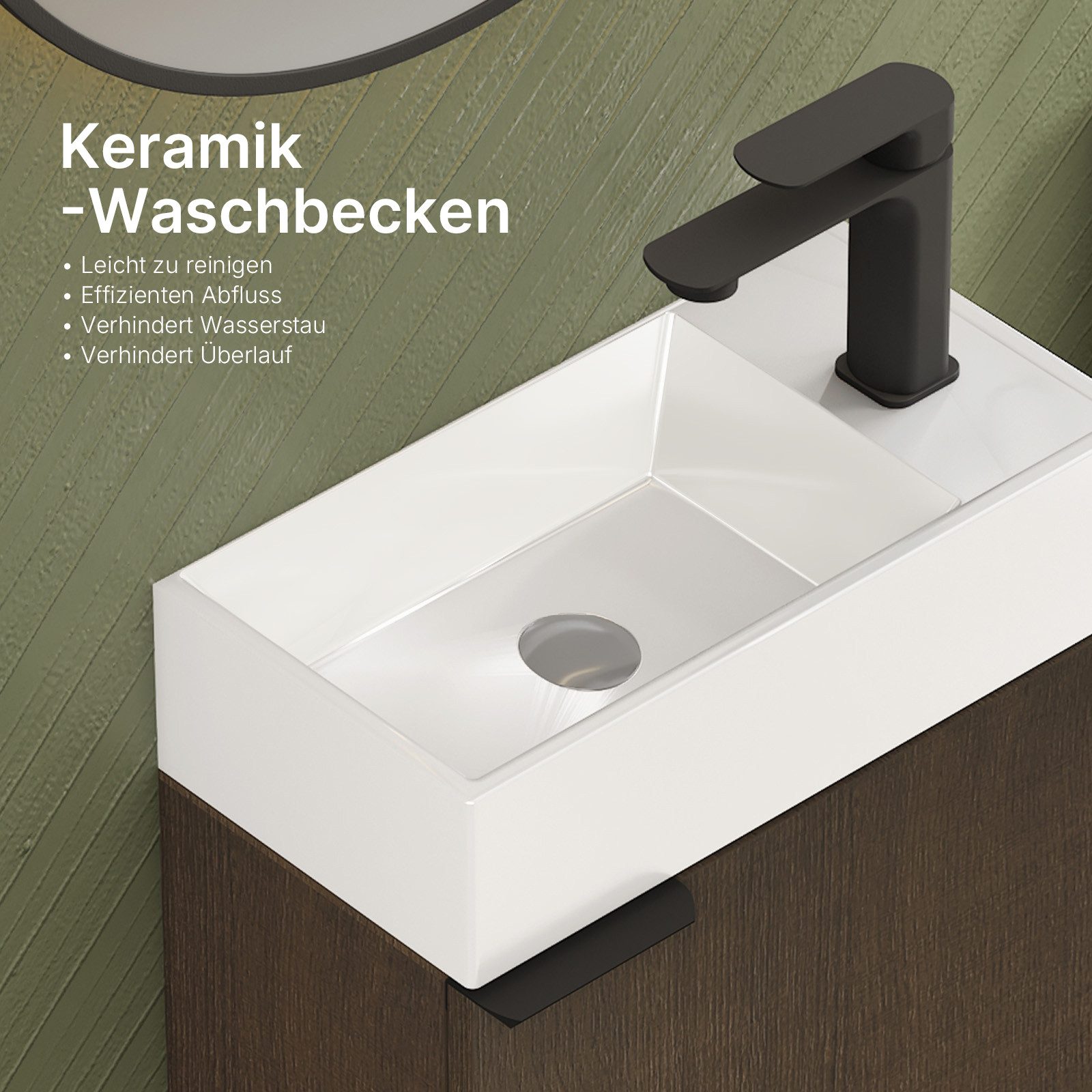 EMKE Waschtisch Waschtisch mit Unterschrank 41,7 cm klein Badmöbel für bad günstig online kaufen