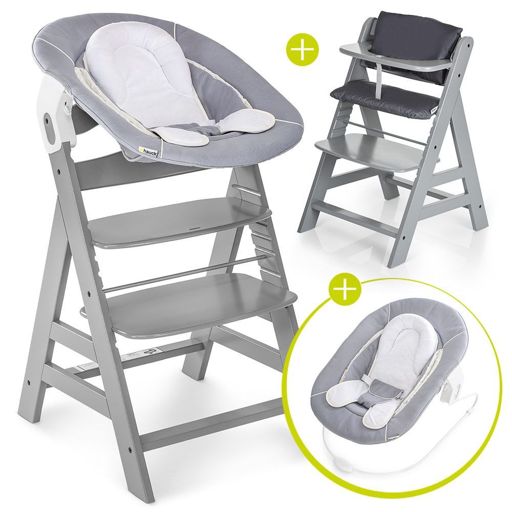 Hochstuhl Alpha Plus Grau - Newborn Set