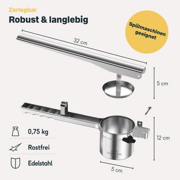 SILBERTHAL Kartoffelpresse Spaghetti-Eispresse, Edelstahl, Edelstahl, rostfrei, inkl 3 Lochscheiben