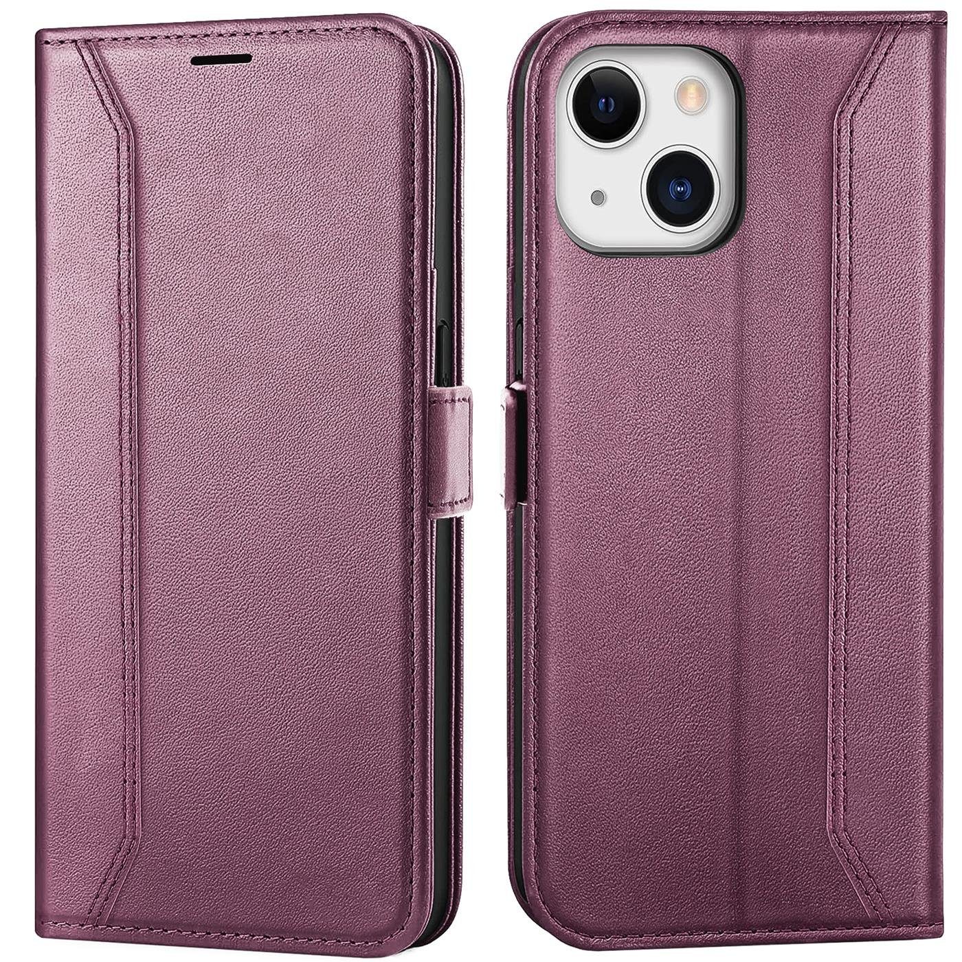 CoolGadget Handyhülle Book Case Elegance Tasche für Apple iPhone 13 Mini 5,4 Zoll, Hülle Magnet Klapphülle Flip Case für iPhone 13 Mini Schutzhülle